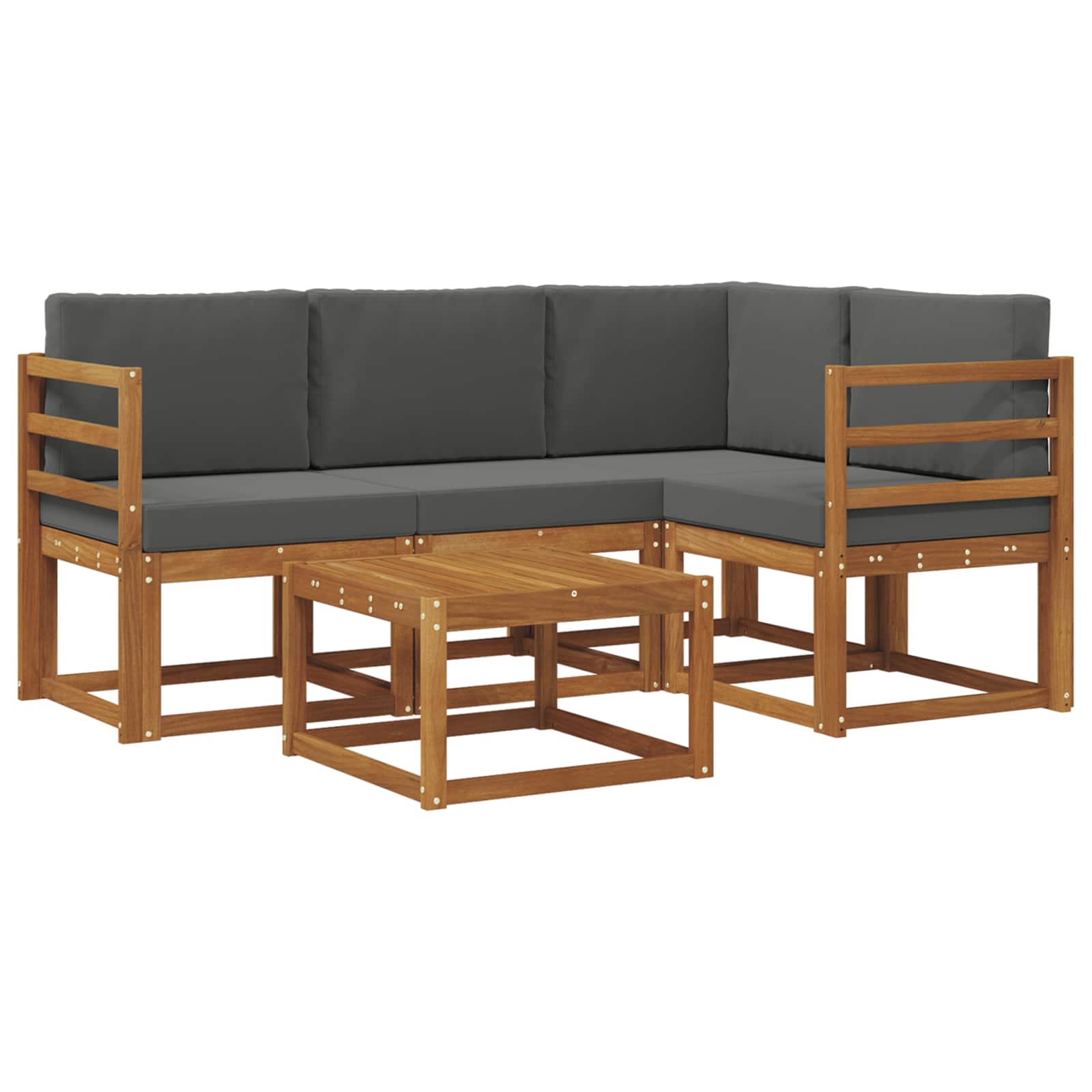 Ensemble de canapés d'extérieur 5 pcs Naturel et Anthracite - XIOS