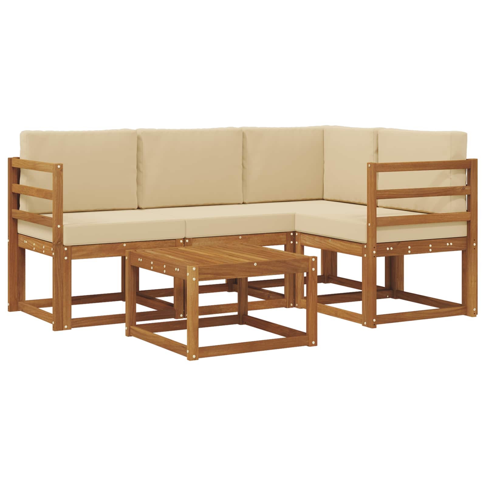 Ensemble de canapés d'extérieur 5 pcs Naturel et Beige - XIOS