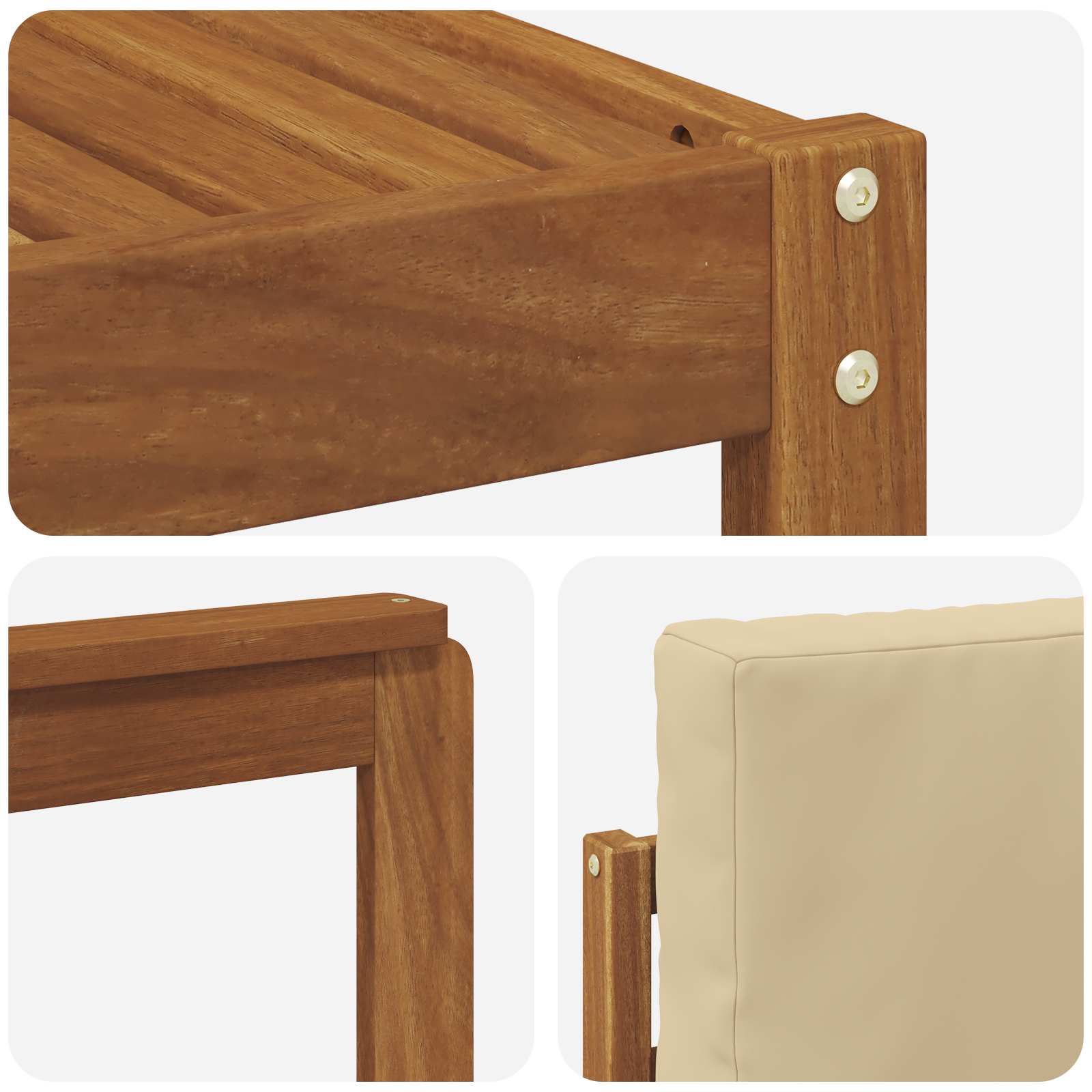 Ensemble de canapés d'extérieur 5 pcs Naturel et Beige - XIOS