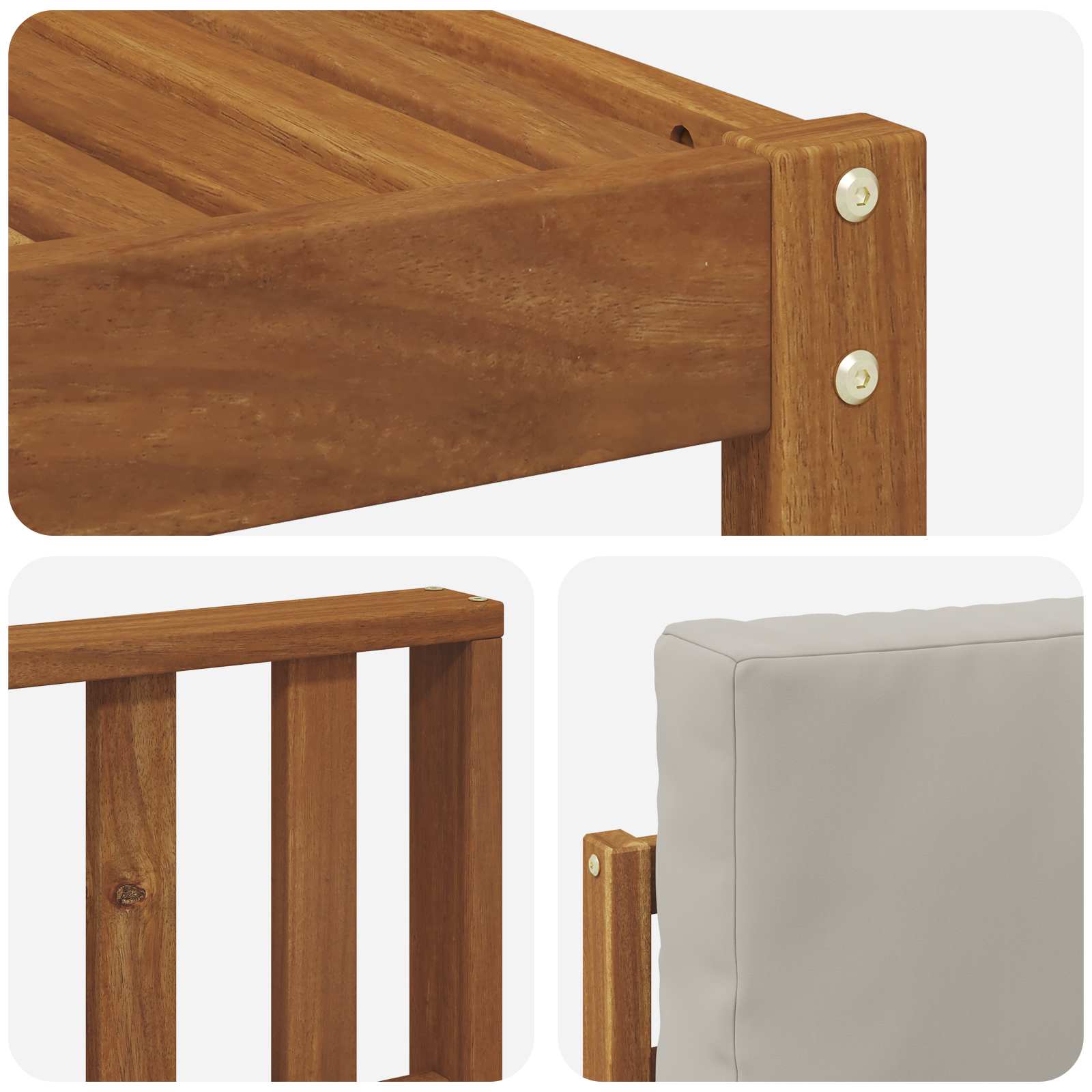 Ensemble de canapés d'extérieur 5 pcs Gris Naturel et Clair - XIOS