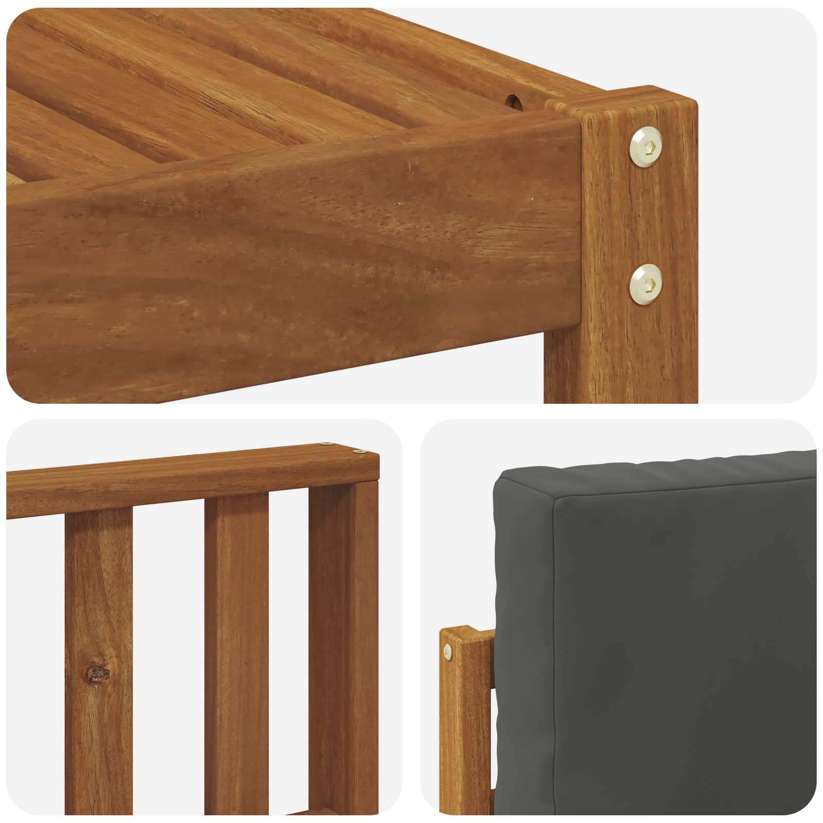 Ensemble de canapés d'extérieur 5 pcs Naturel et Anthracite - XIOS