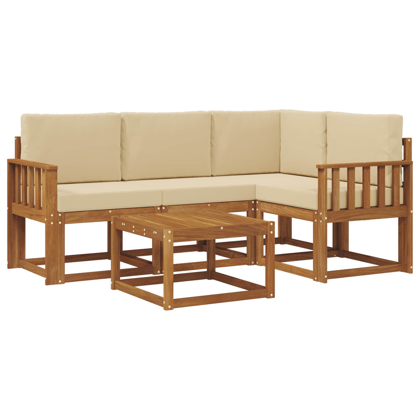 Ensemble de canapés d'extérieur 5 pcs Naturel et Beige - XIOS