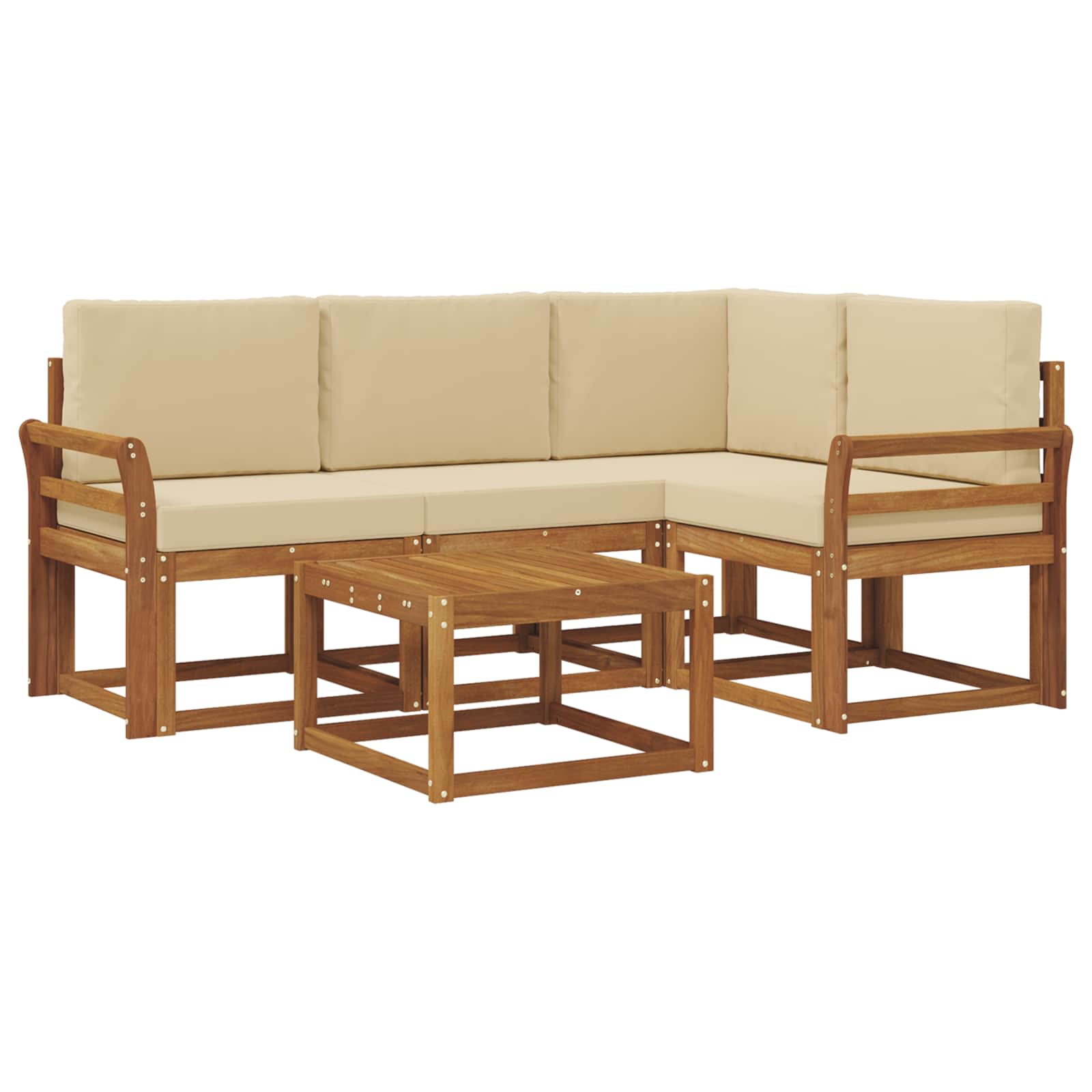 Ensemble de canapés d'extérieur 5 pcs Naturel et Beige - XIOS
