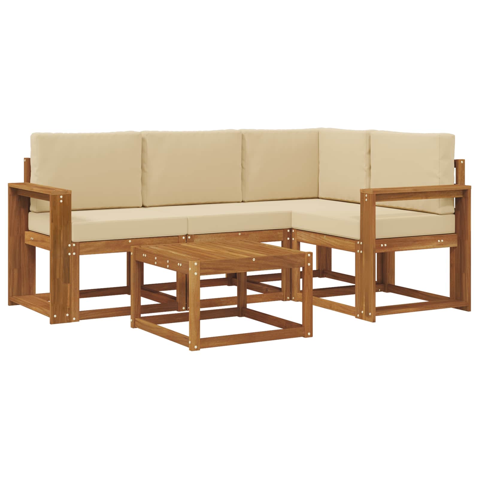 Ensemble de canapés d'extérieur 5 pcs Naturel et Beige - XIOS