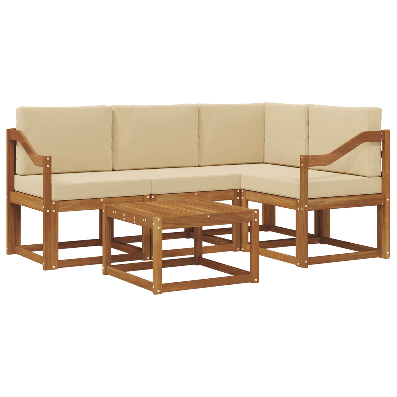 Ensemble de canapés d'extérieur 5 pcs Naturel et Beige - XIOS