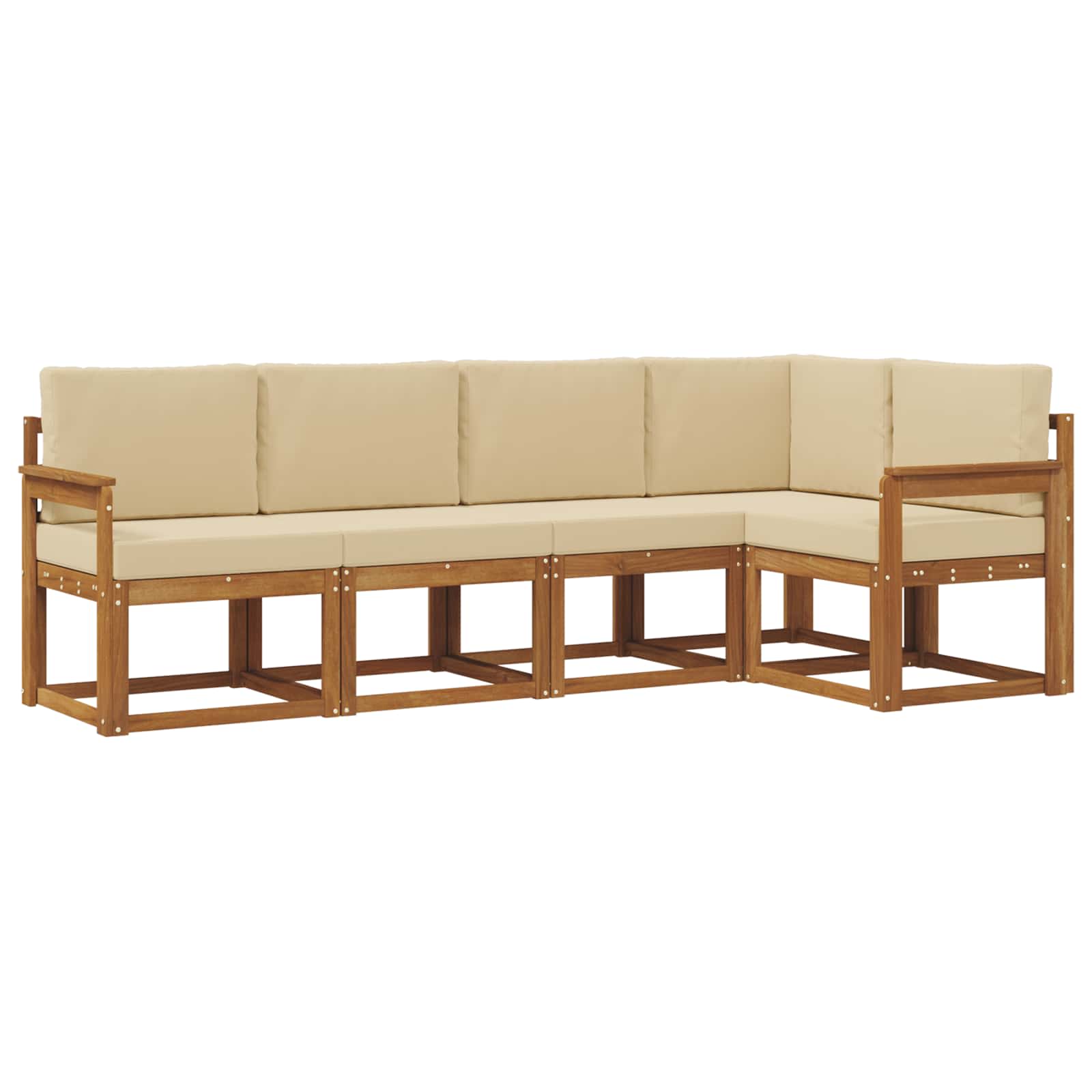 Ensemble de canapés d'extérieur 5 pcs Naturel et Beige - XIOS