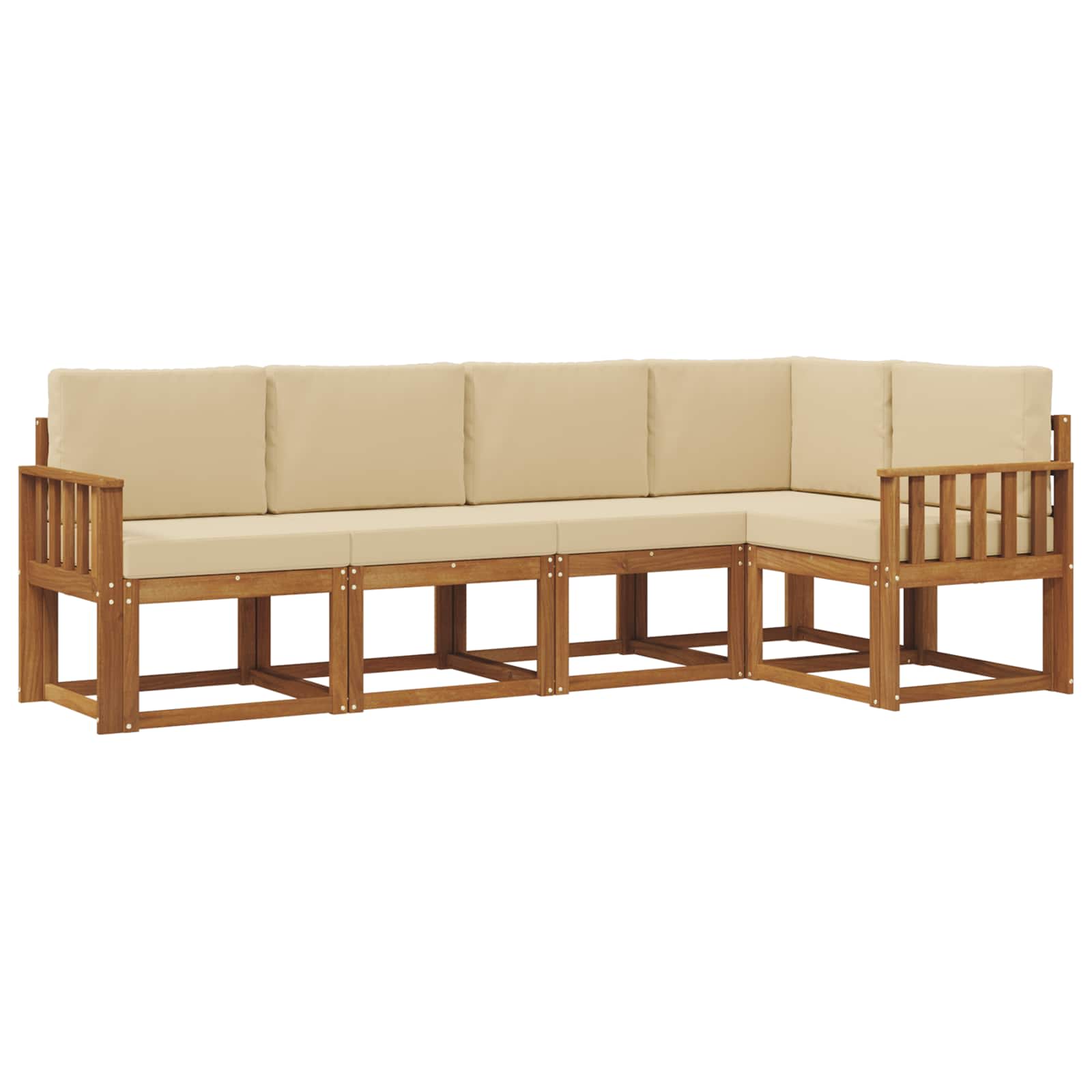 Ensemble de canapés d'extérieur 5 pcs Naturel et Beige - XIOS