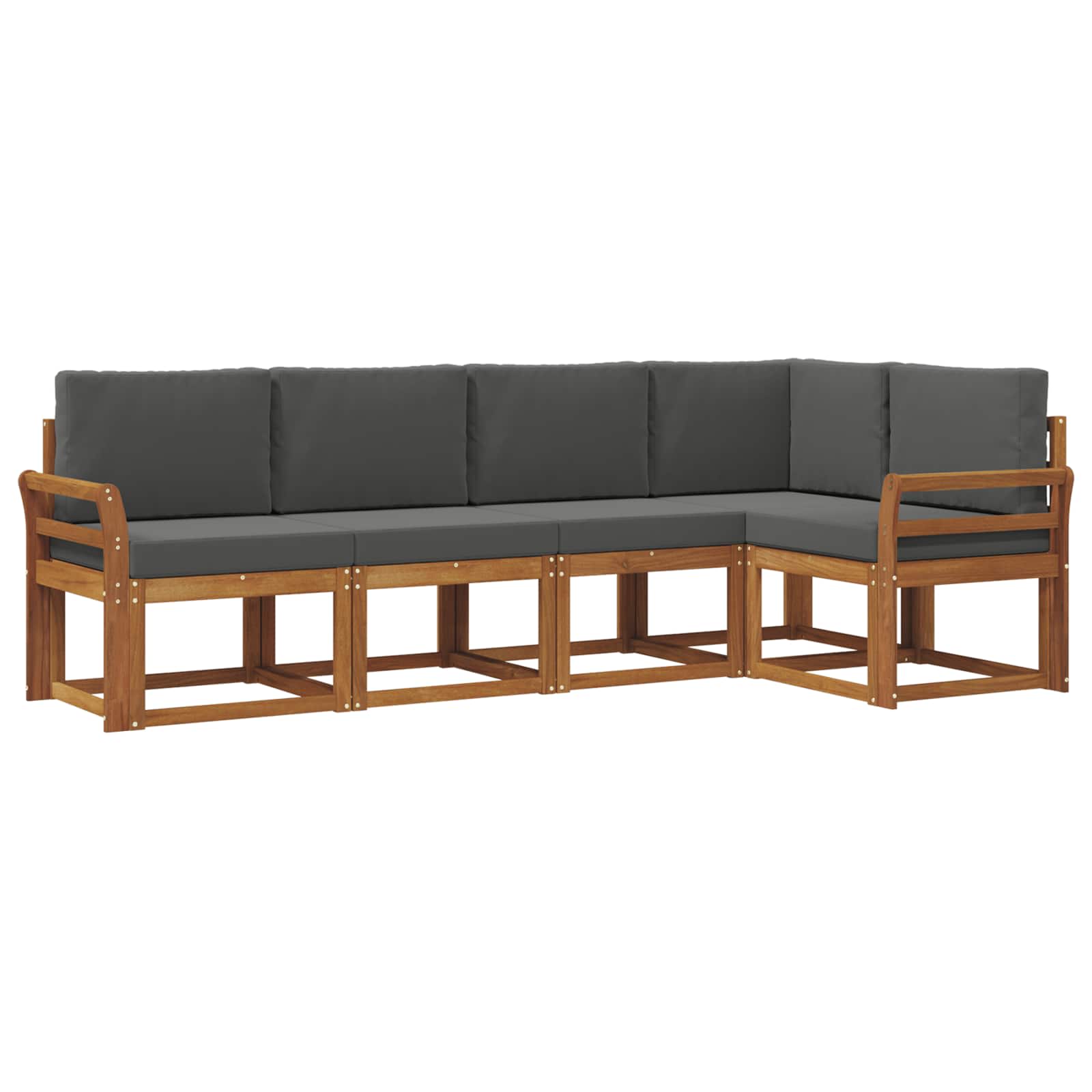 Ensemble de canapés d'extérieur 5 pcs Naturel et Anthracite - XIOS