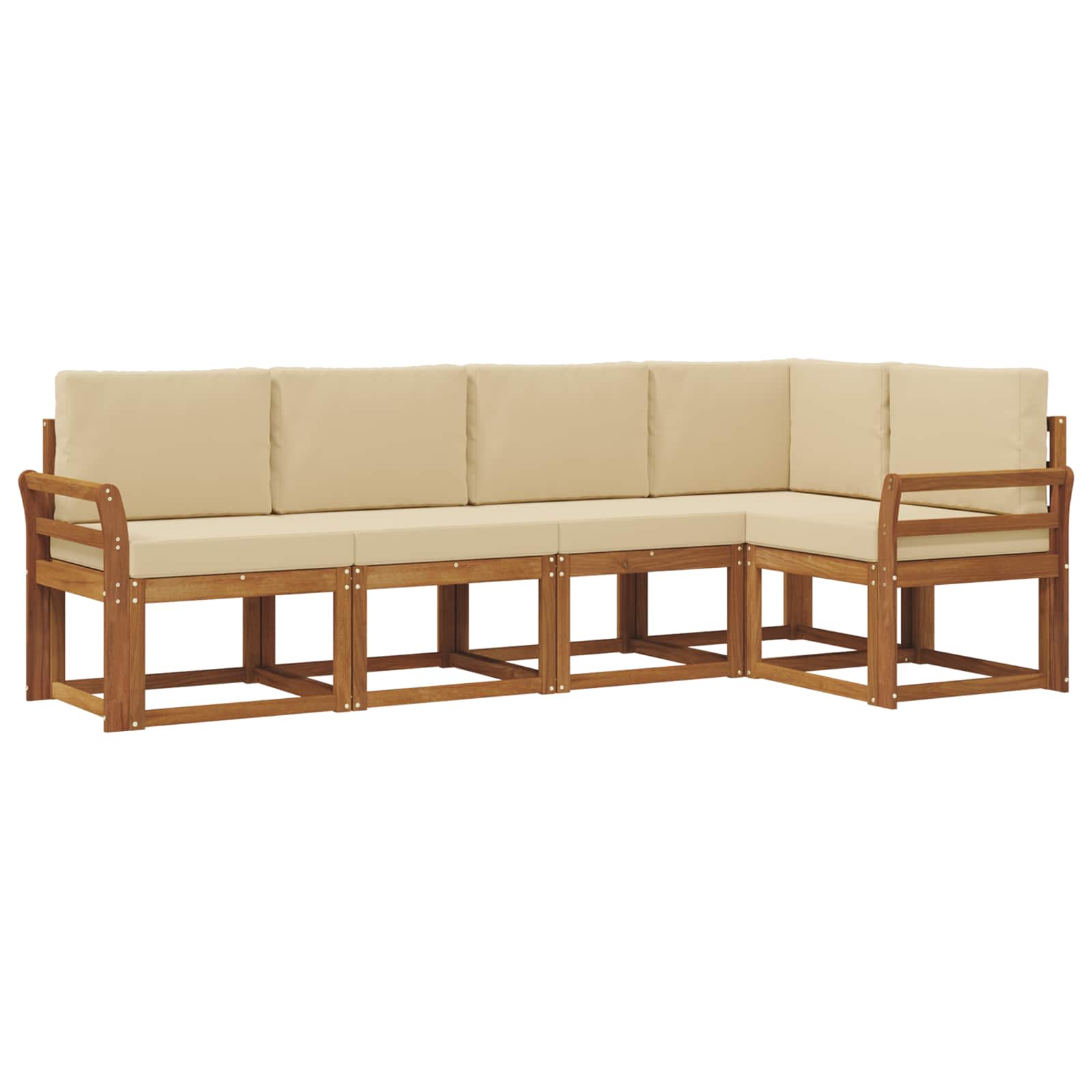 Ensemble de canapés d'extérieur 5 pcs Naturel et Beige - XIOS