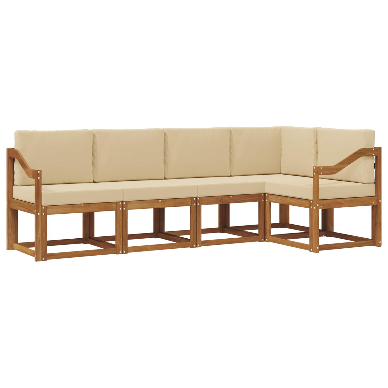 Ensemble de canapés d'extérieur 5 pcs Naturel et Beige - XIOS
