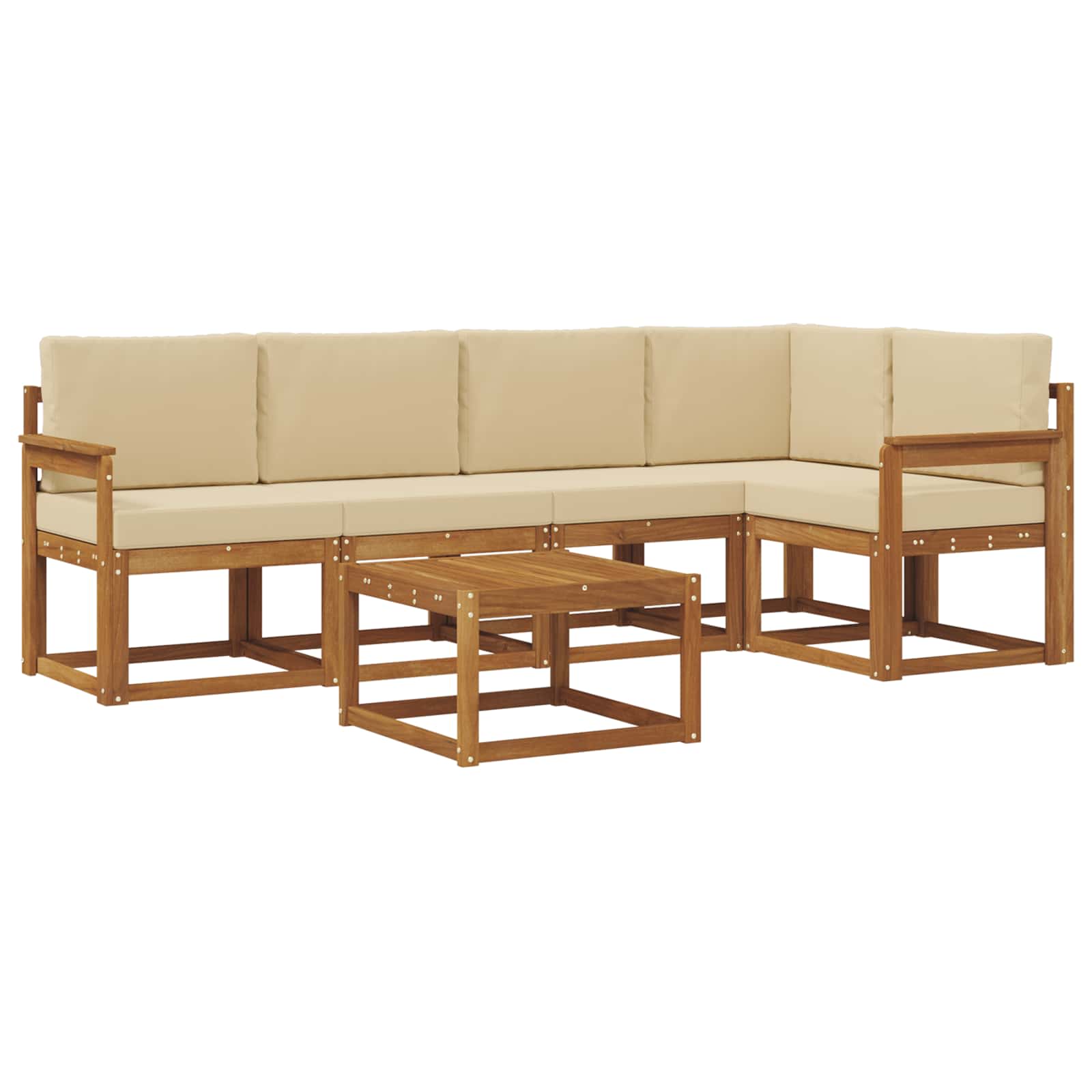 Ensemble de canapés d'extérieur 6 pcs Naturel et Beige - XIOS