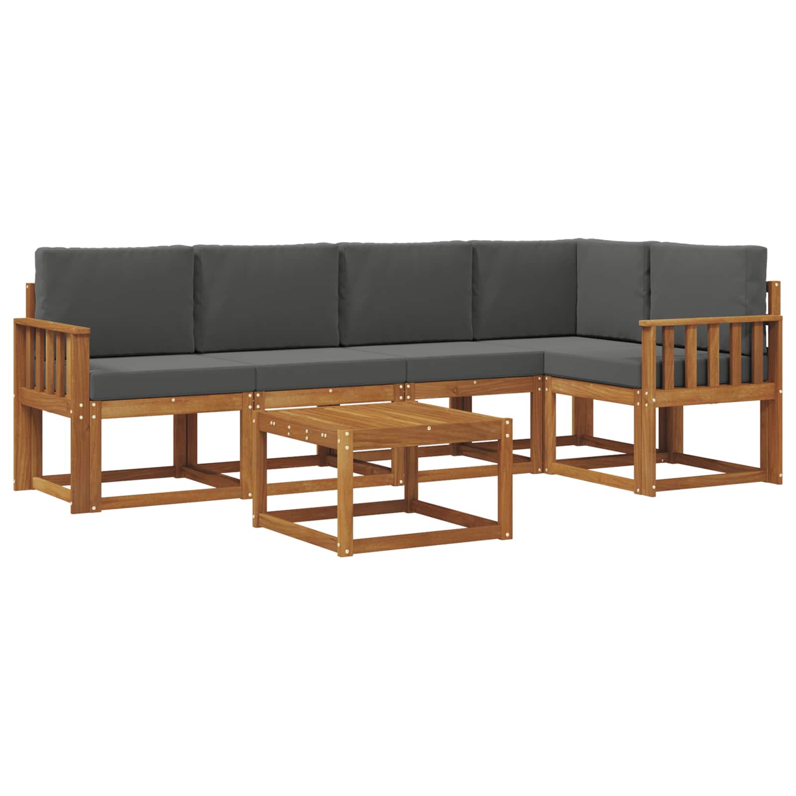 Ensemble de canapés d'extérieur 6 pcs Naturel et Anthracite - XIOS