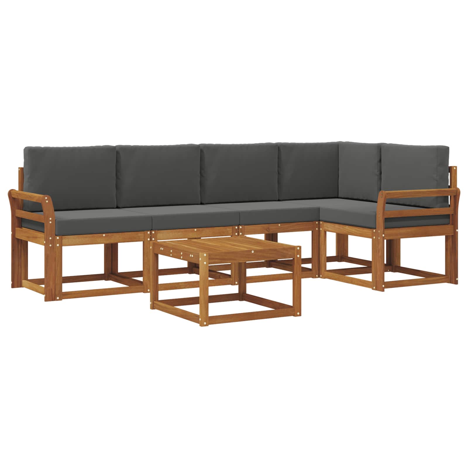 Ensemble de canapés d'extérieur 6 pcs Naturel et Anthracite - XIOS