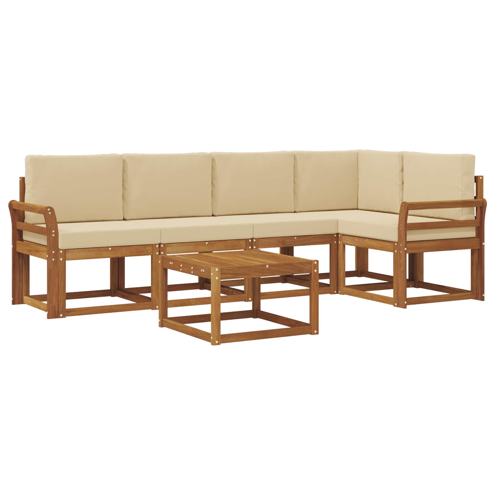 Ensemble de canapés d'extérieur 6 pcs Naturel et Beige - XIOS