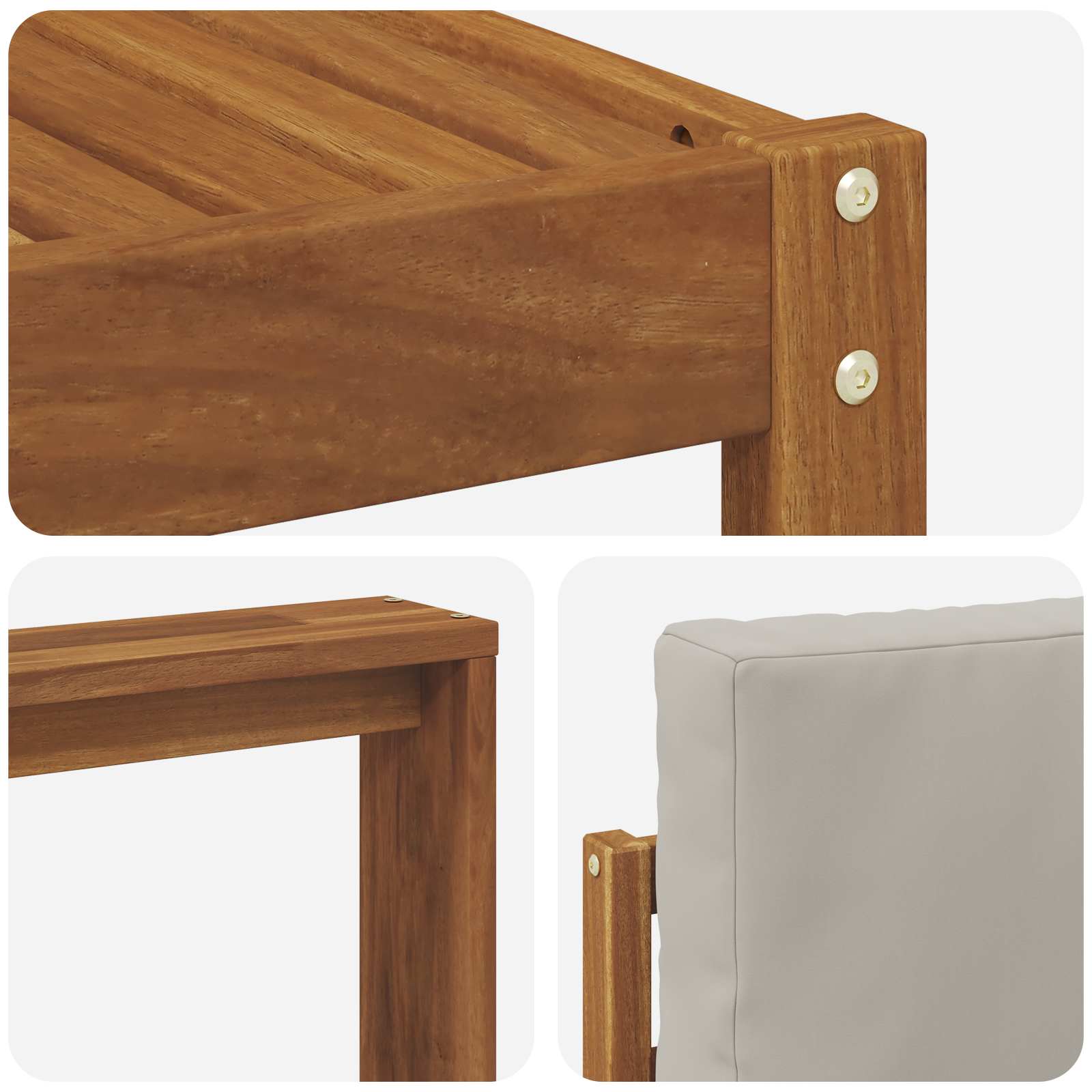 Ensemble de canapés d'extérieur 6 pcs Gris Naturel et Clair - XIOS