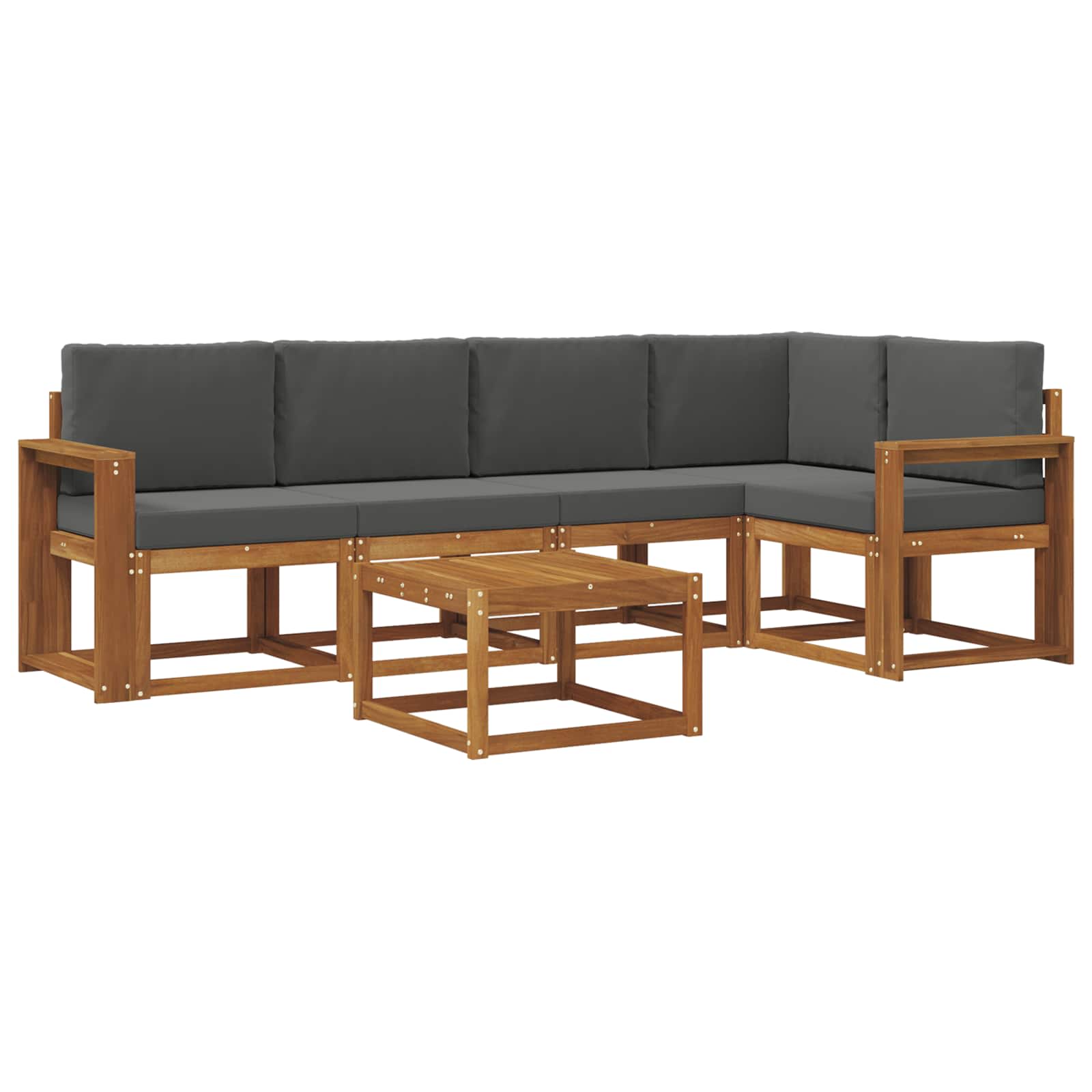 Ensemble de canapés d'extérieur 6 pcs Naturel et Anthracite - XIOS