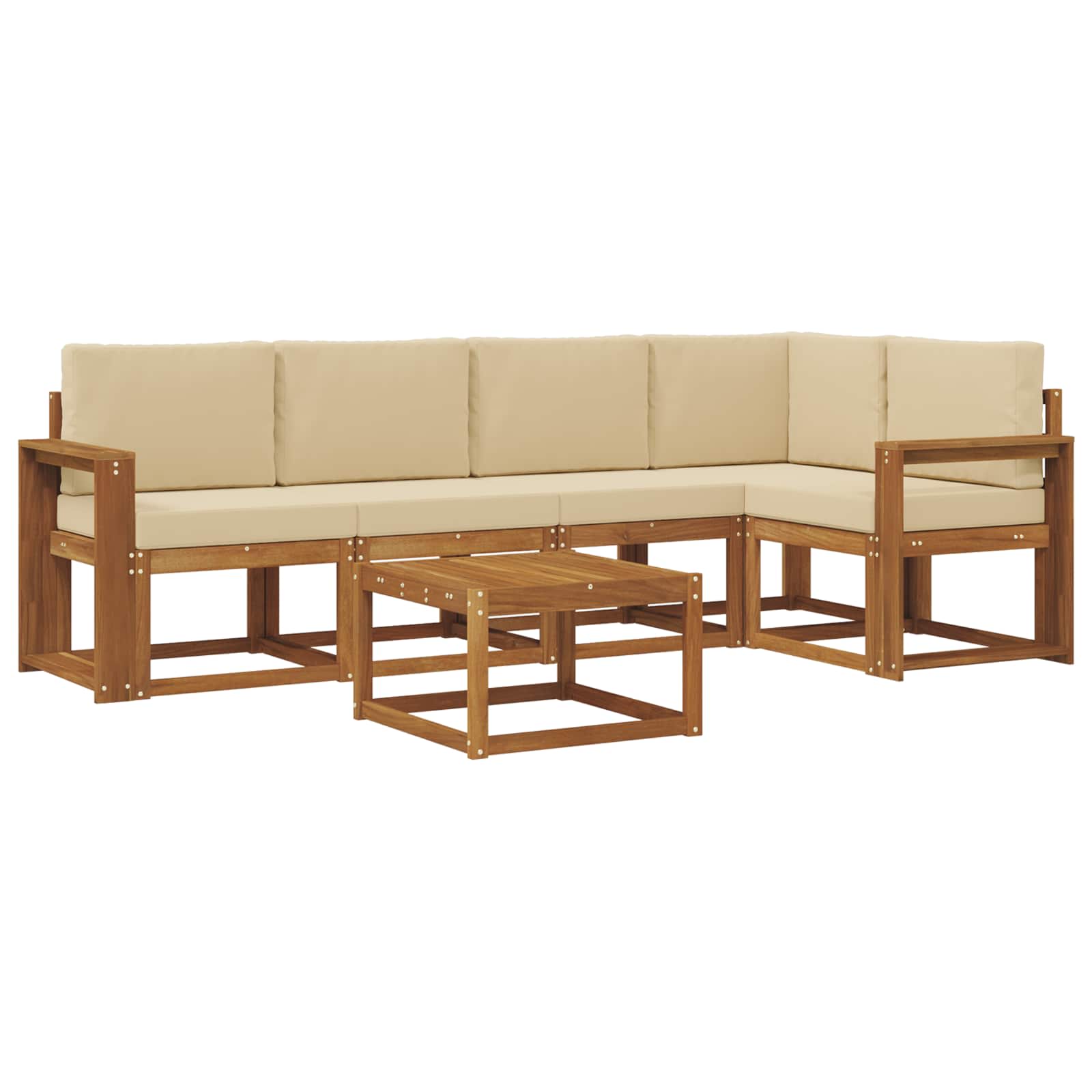 Ensemble de canapés d'extérieur 6 pcs Naturel et Beige - XIOS
