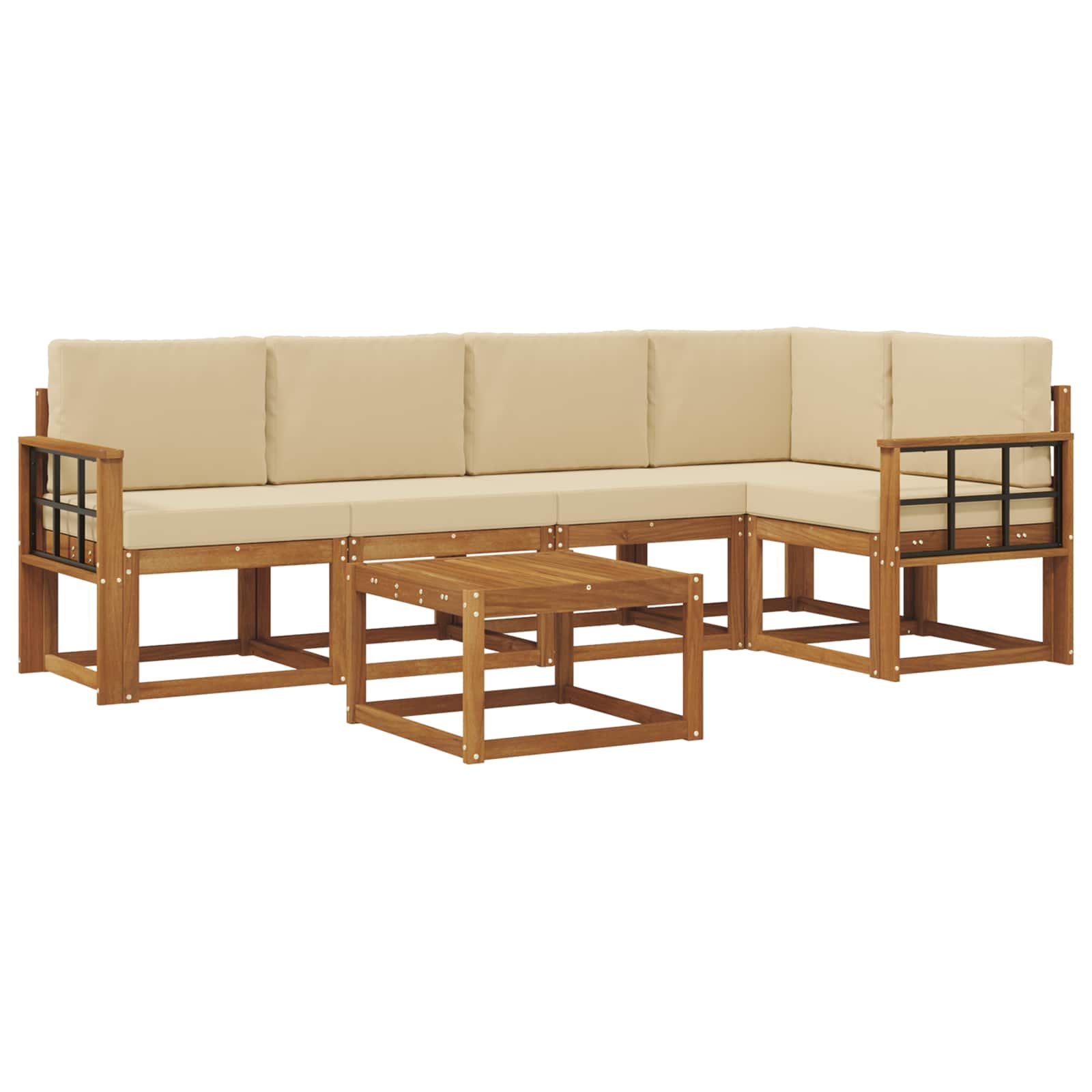 Ensemble de canapés d'extérieur 6 pcs Naturel et Beige - XIOS