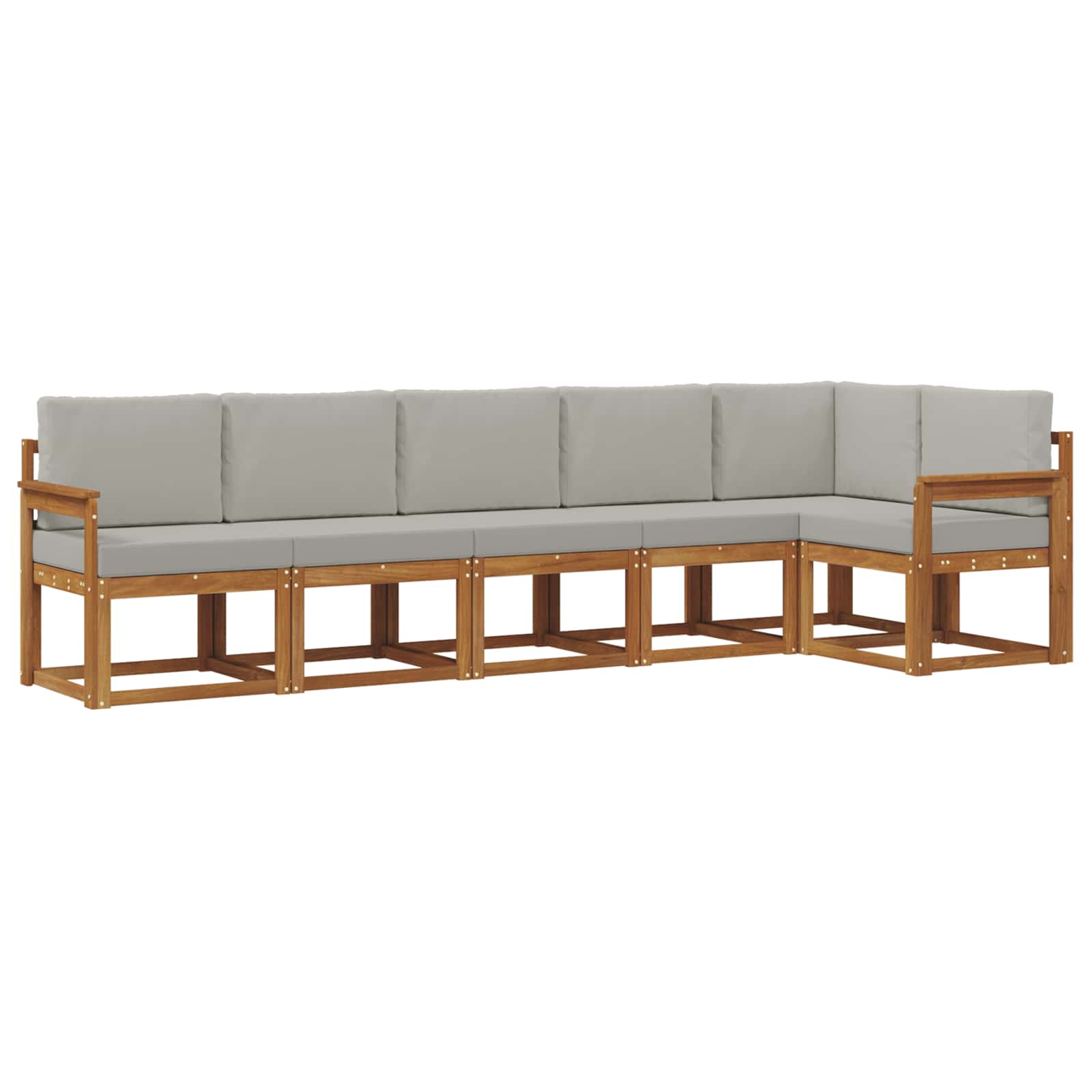 Ensemble de canapés d'extérieur 6 pcs Gris Naturel et Clair - XIOS