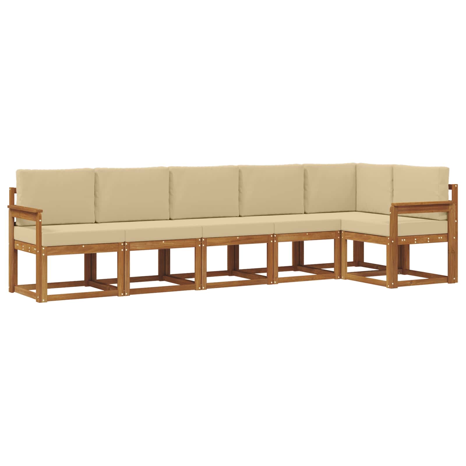 Ensemble de canapés d'extérieur 6 pcs Naturel et Beige - XIOS