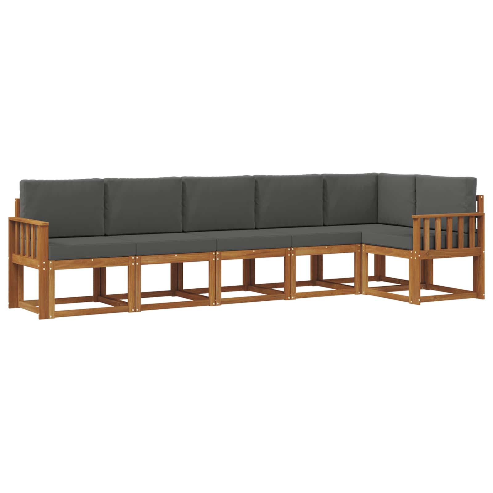 Ensemble de canapés d'extérieur 6 pcs Naturel et Anthracite - XIOS