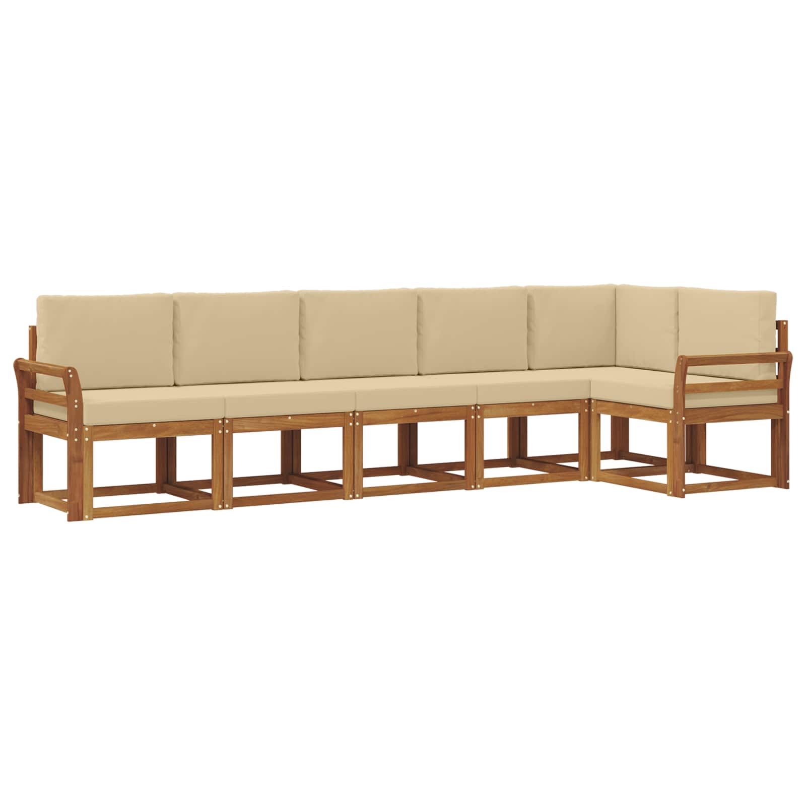 Ensemble de canapés d'extérieur 6 pcs Naturel et Beige - XIOS