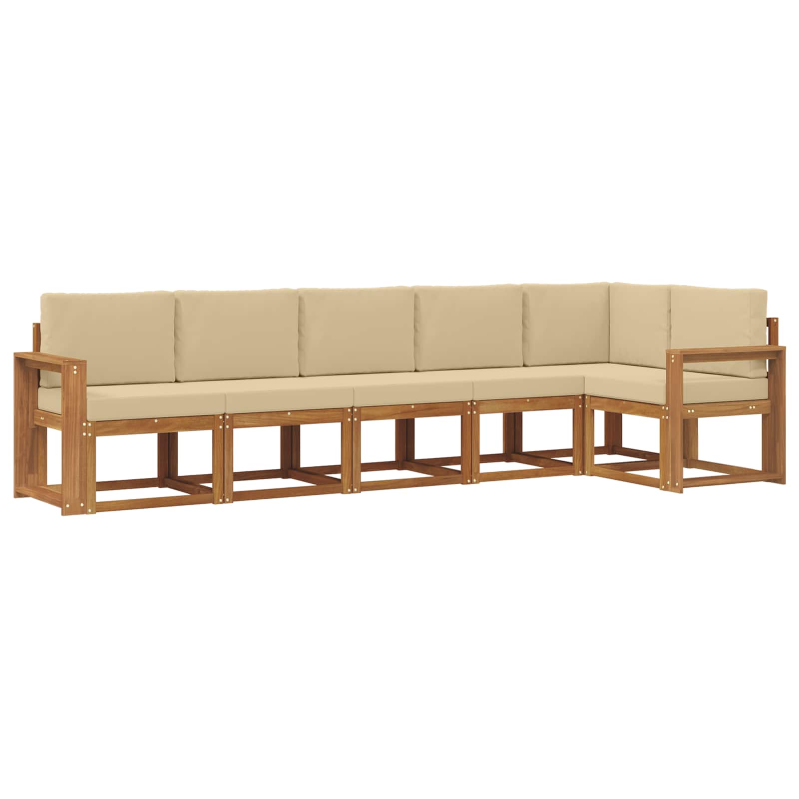 Ensemble de canapés d'extérieur 6 pcs Naturel et Beige - XIOS