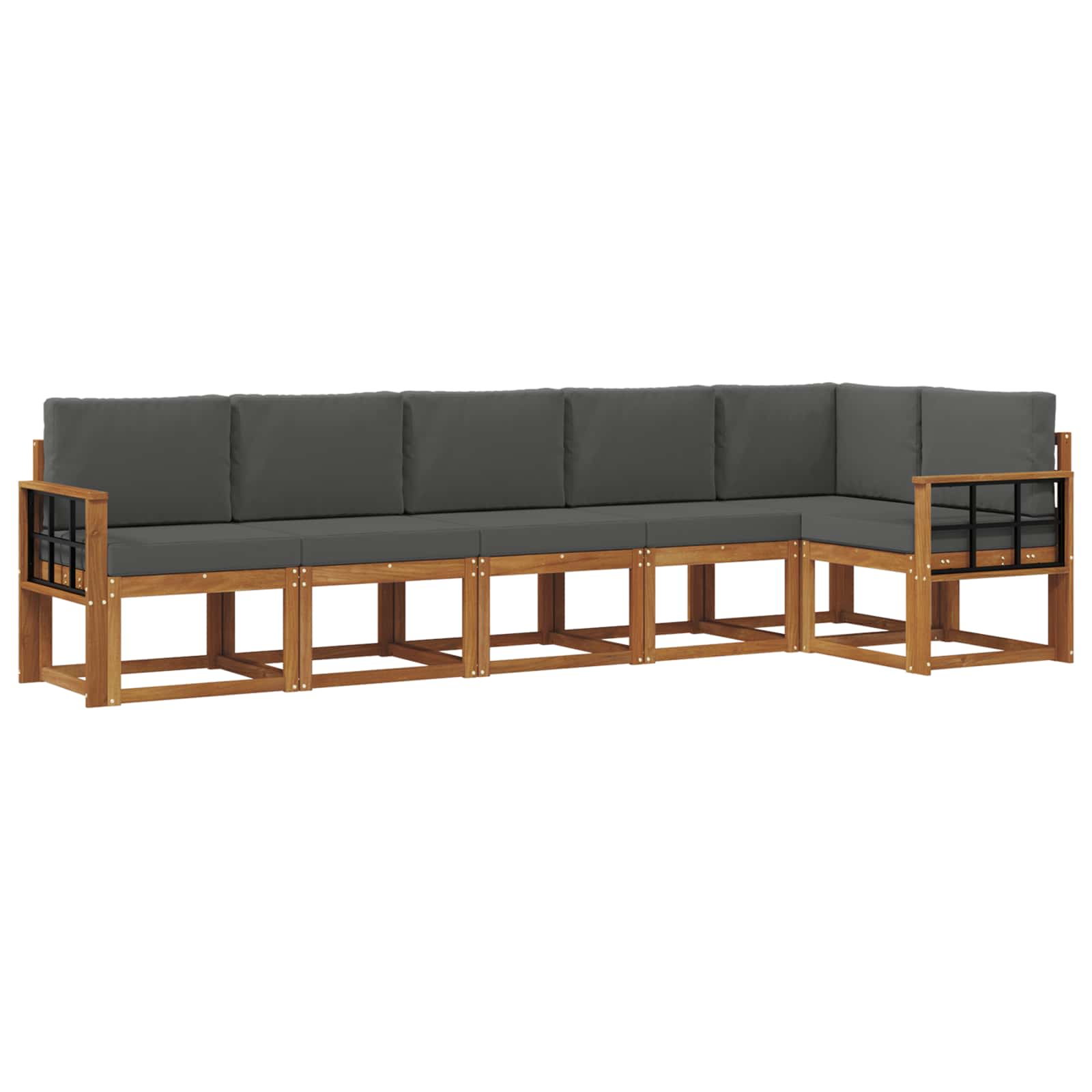 Ensemble de canapés d'extérieur 6 pcs Naturel et Anthracite - XIOS