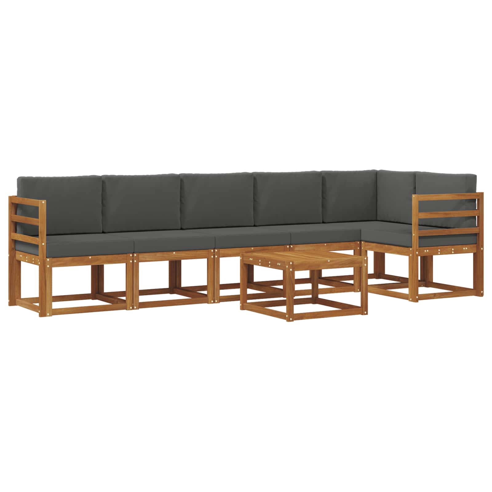 Ensemble de canapés d'extérieur 7 pcs Naturel et Anthracite - XIOS