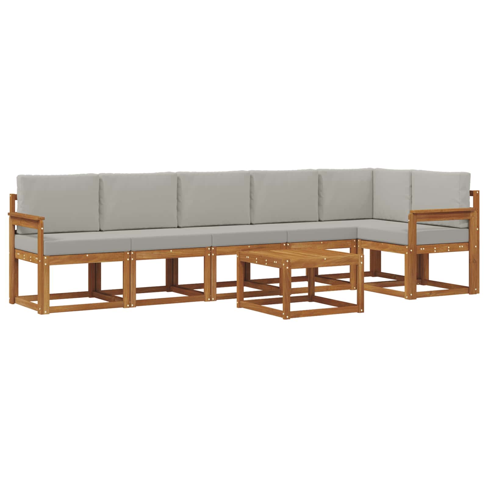 Ensemble de canapés d'extérieur 7 pcs Gris Naturel et Clair - XIOS