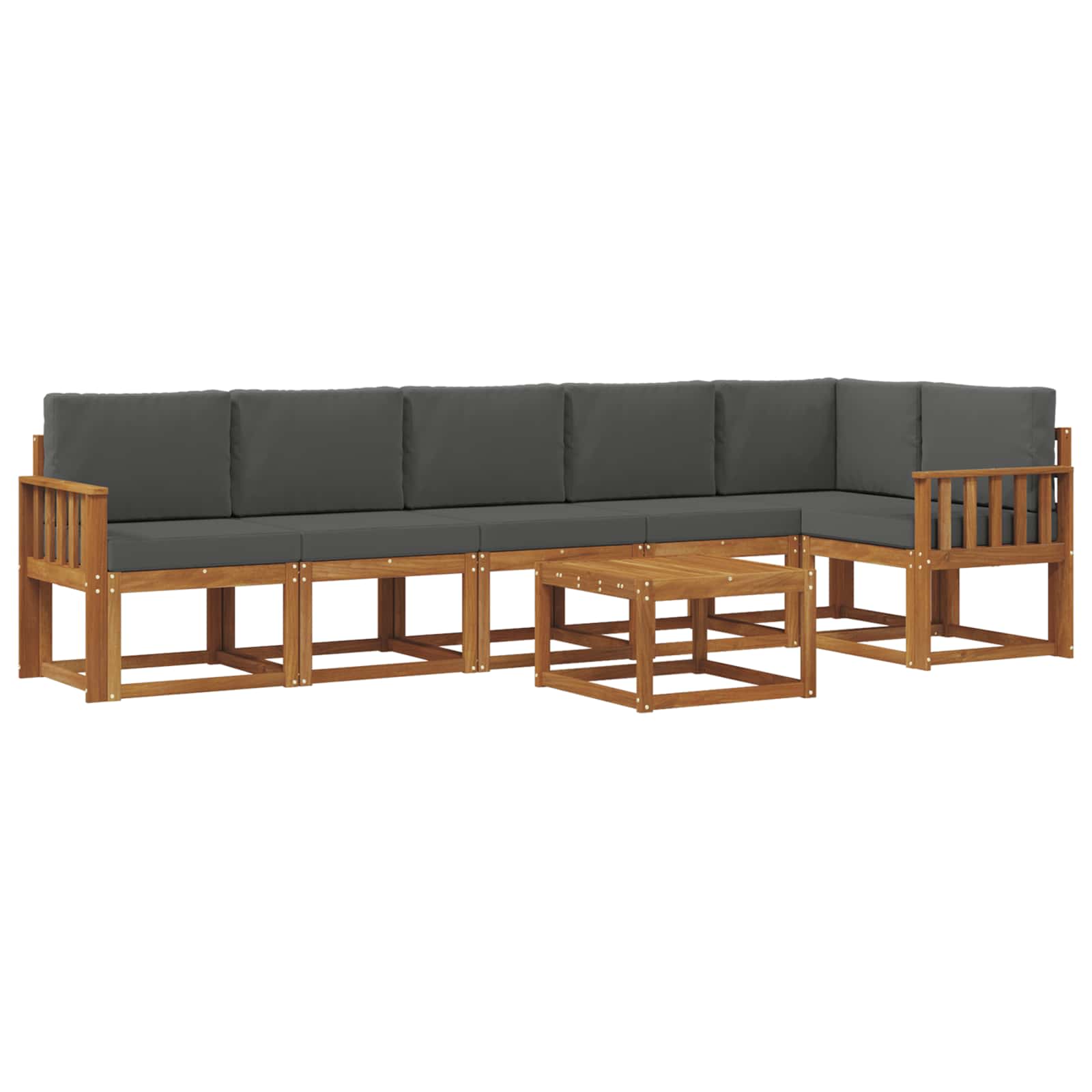 Ensemble de canapés d'extérieur 7 pc Naturel et Anthracite - XIOS