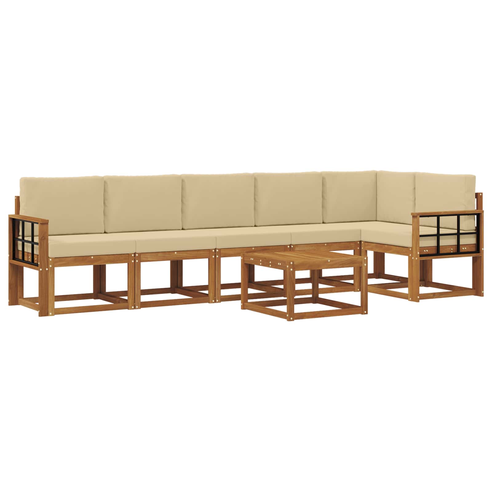 Ensemble de canapés d'extérieur 7 pcs Naturel et Beige - XIOS