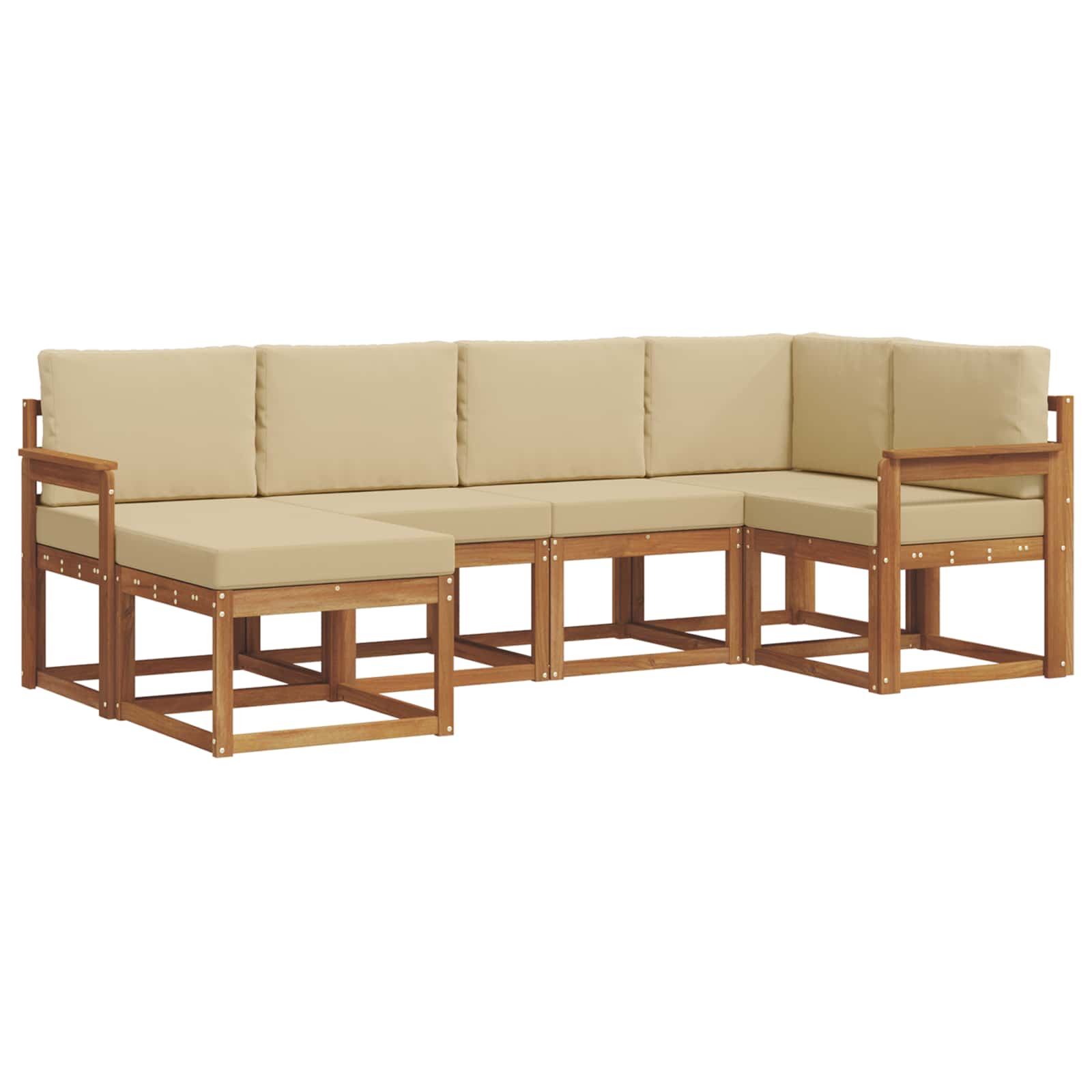 Ensemble de canapés d'extérieur 6 pcs Naturel et Beige - XIOS