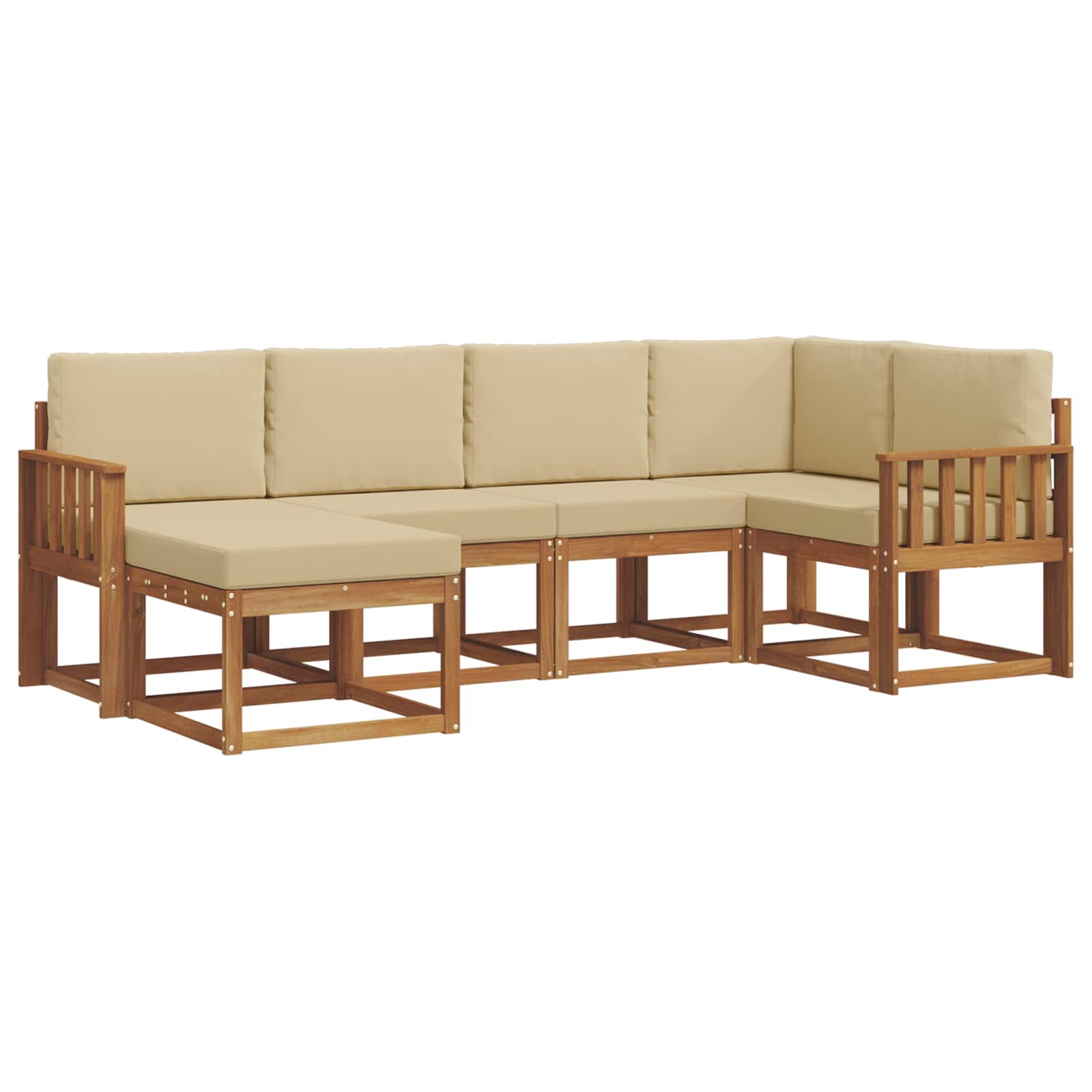 Ensemble de canapés d'extérieur 6 pcs Naturel et Beige - XIOS