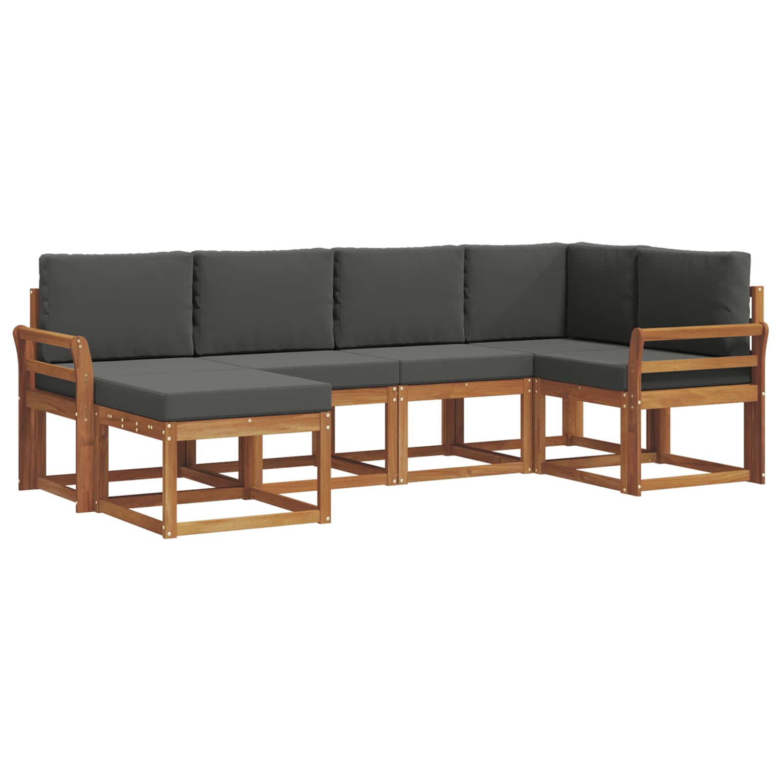 Ensemble de canapés d'extérieur 6 pcs Naturel et Anthracite - XIOS
