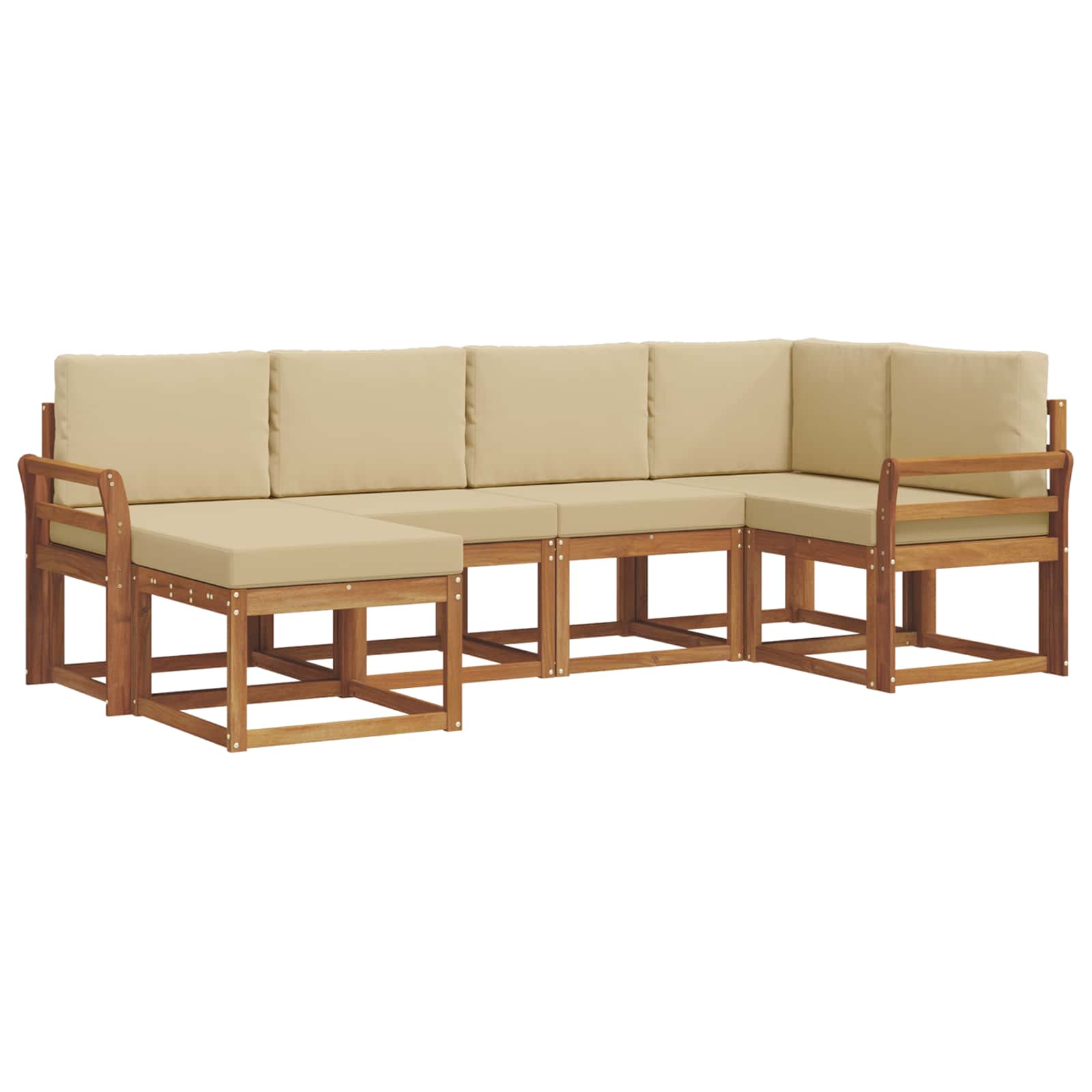 Ensemble de canapés d'extérieur 6 pcs Naturel et Beige - XIOS