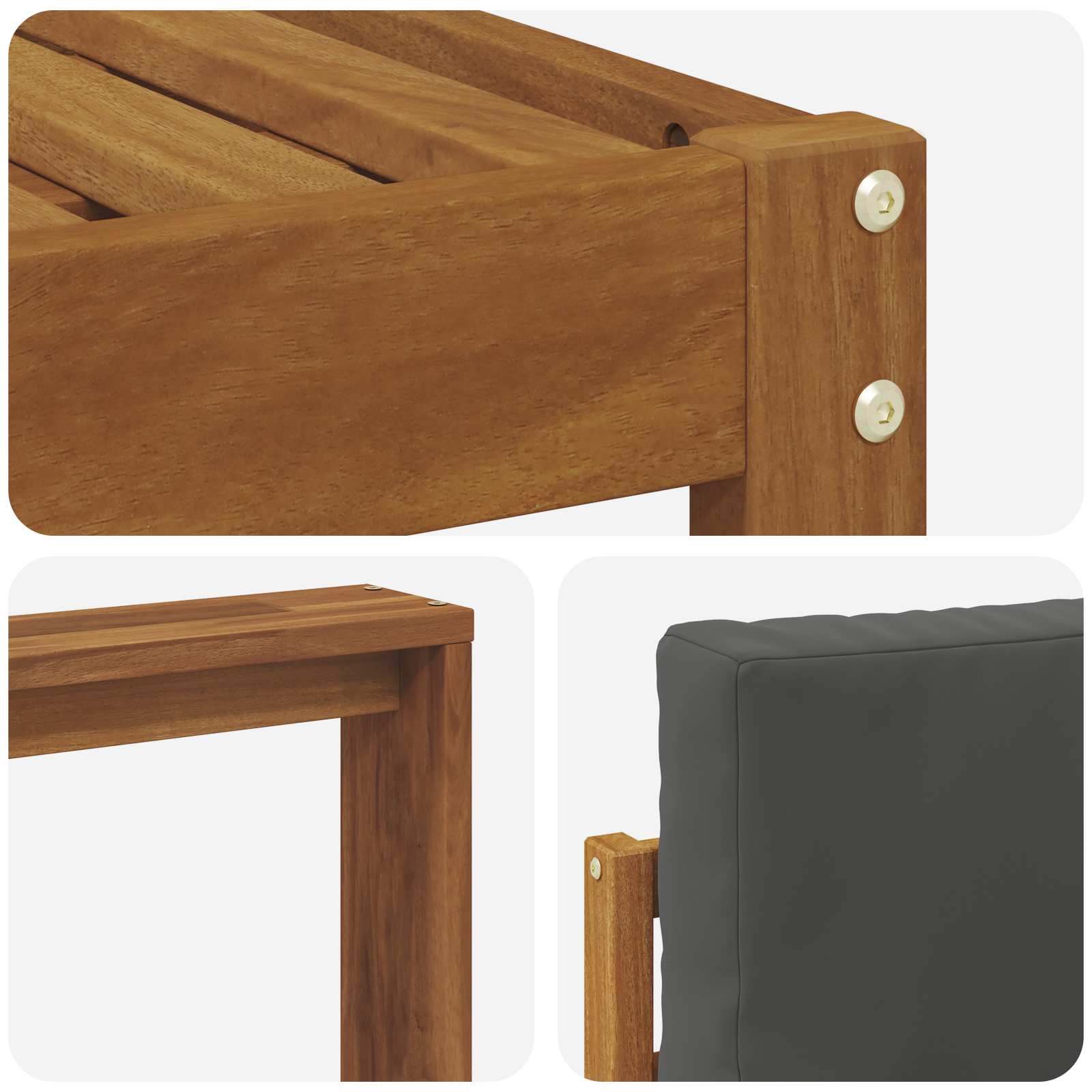 Ensemble de canapés d'extérieur 6 pcs Naturel et Anthracite - XIOS