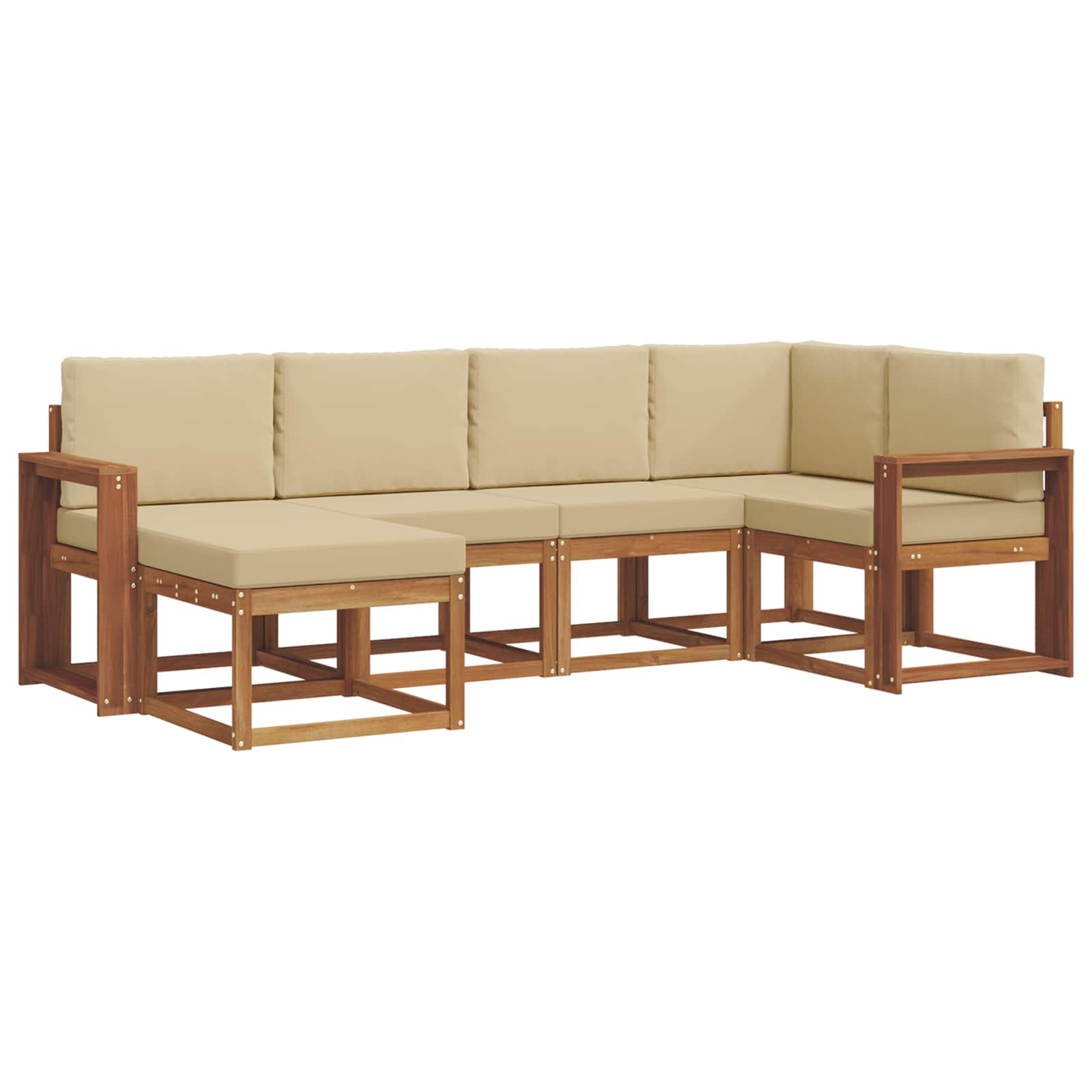 Ensemble de canapés d'extérieur 6 pcs Naturel et Beige - XIOS
