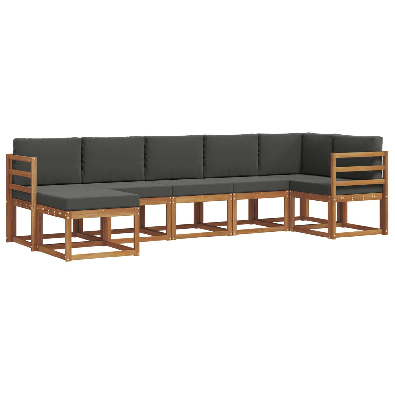 Ensemble de canapés d'extérieur 7 pcs Naturel et Anthracite - XIOS