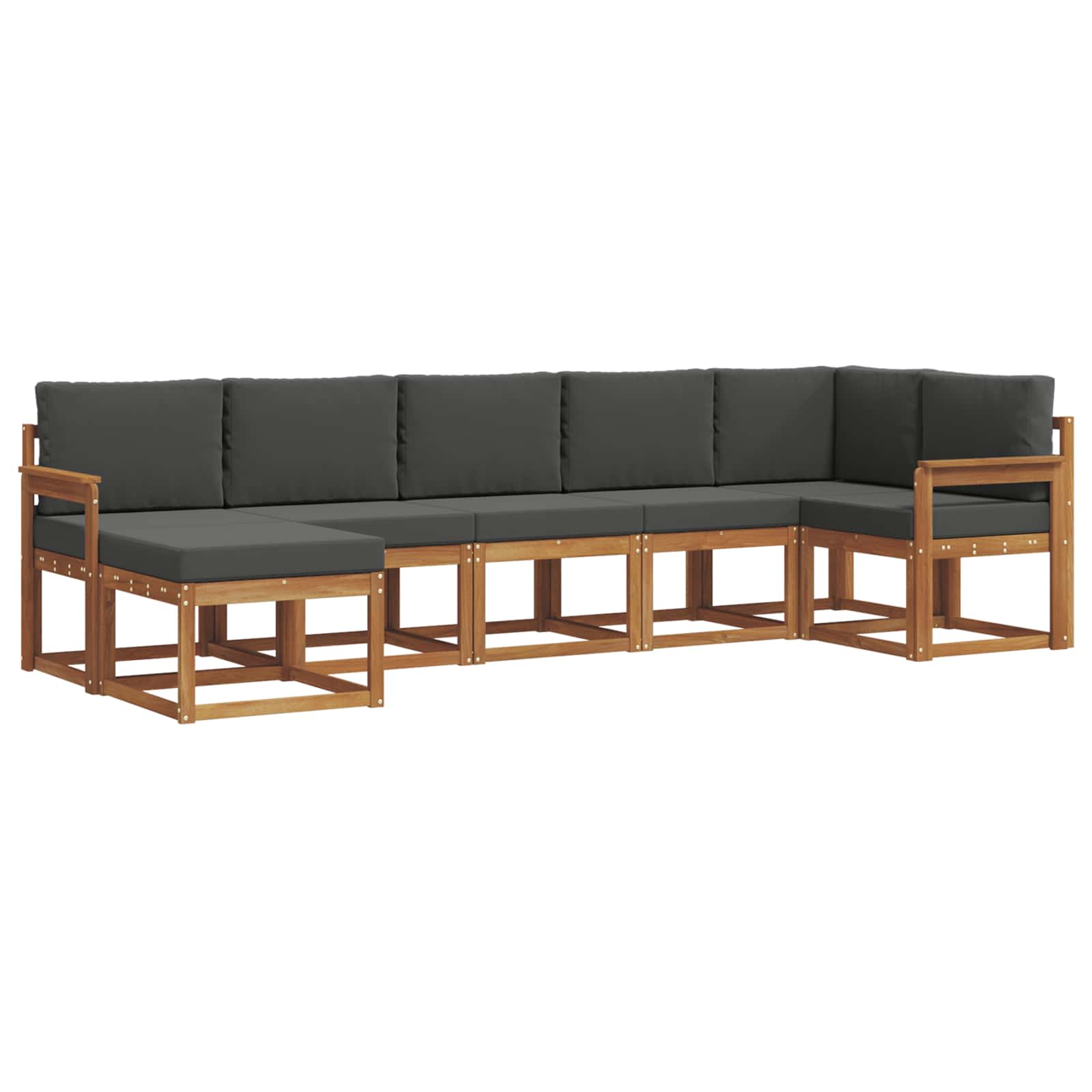 Ensemble de canapés d'extérieur 7 pc Naturel et Anthracite - XIOS