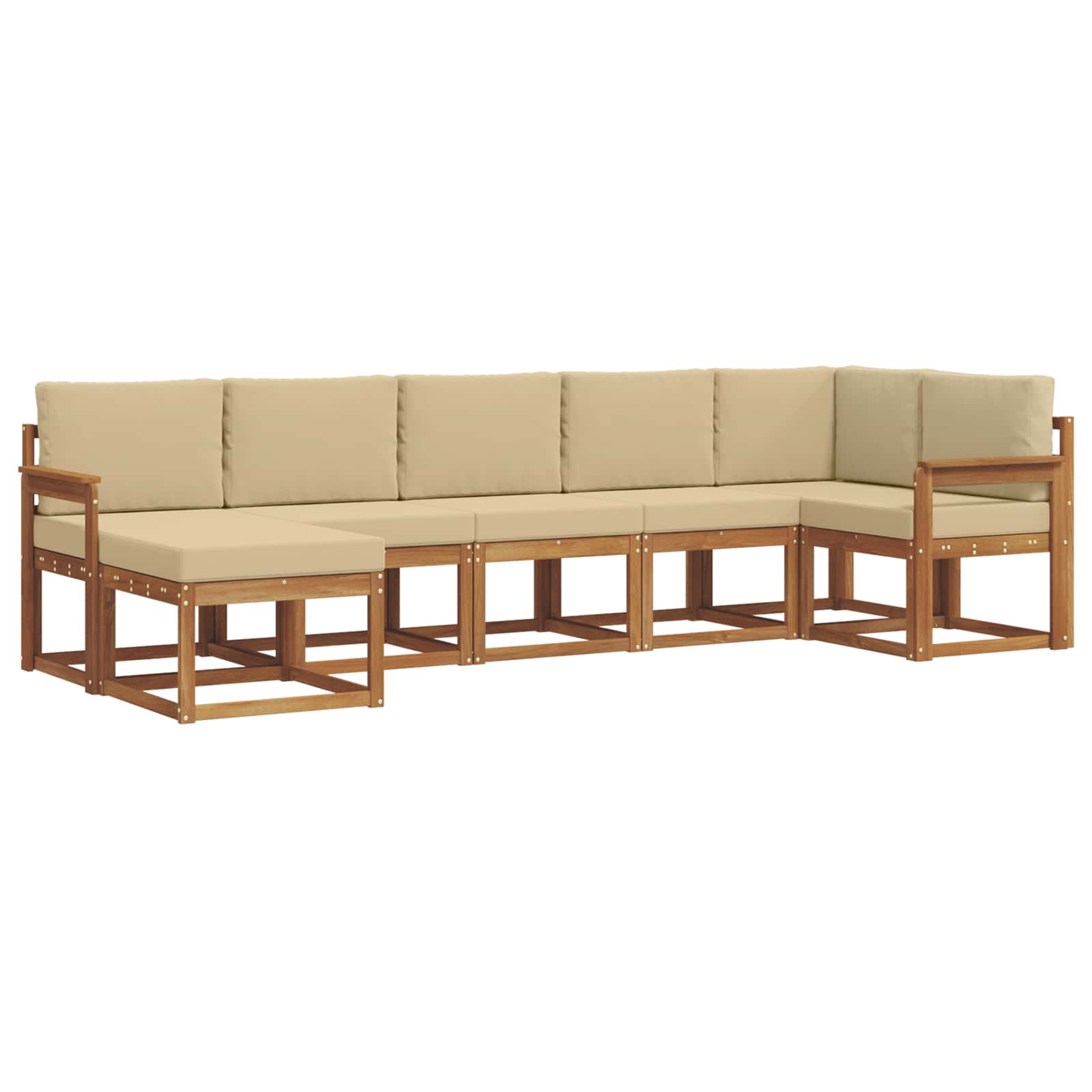 Ensemble de canapés d'extérieur 7 pcs Naturel et Beige - XIOS