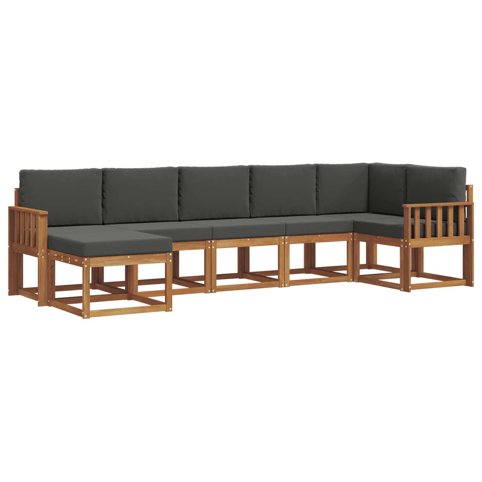 Ensemble de canapés d'extérieur 7 pcs Naturel et Anthracite - XIOS