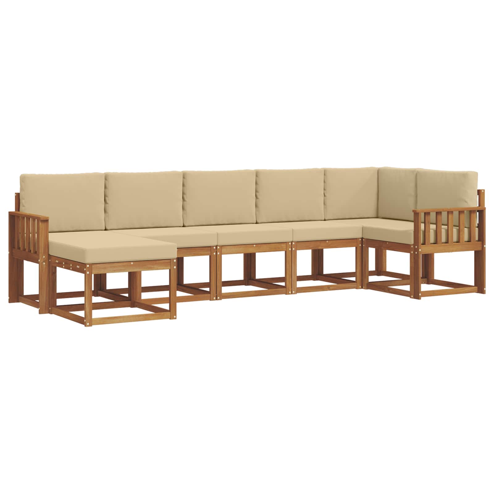 Ensemble de canapés d'extérieur 7 pcs Naturel et Beige - XIOS