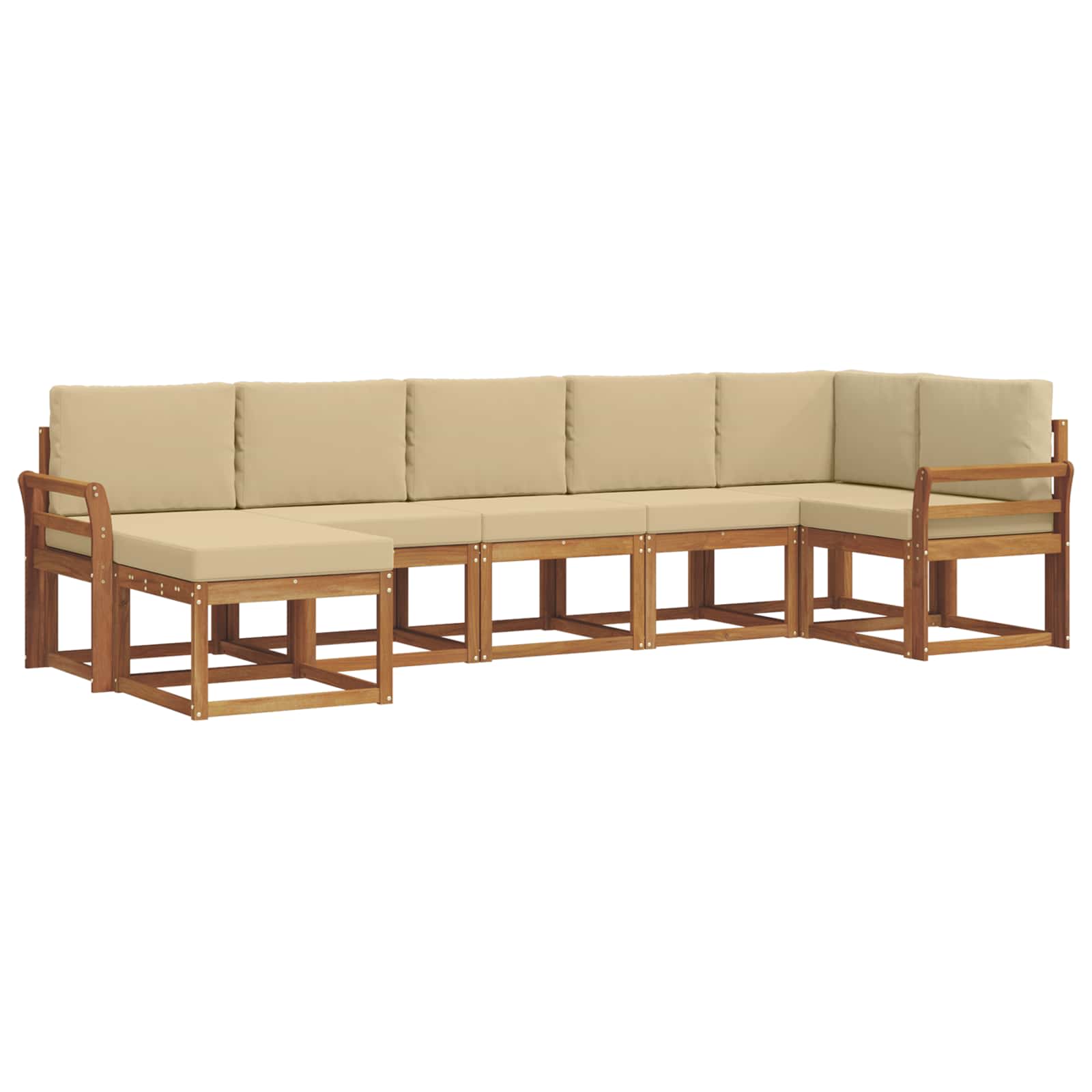 Ensemble de canapés d'extérieur 7 pcs Naturel et Beige - XIOS