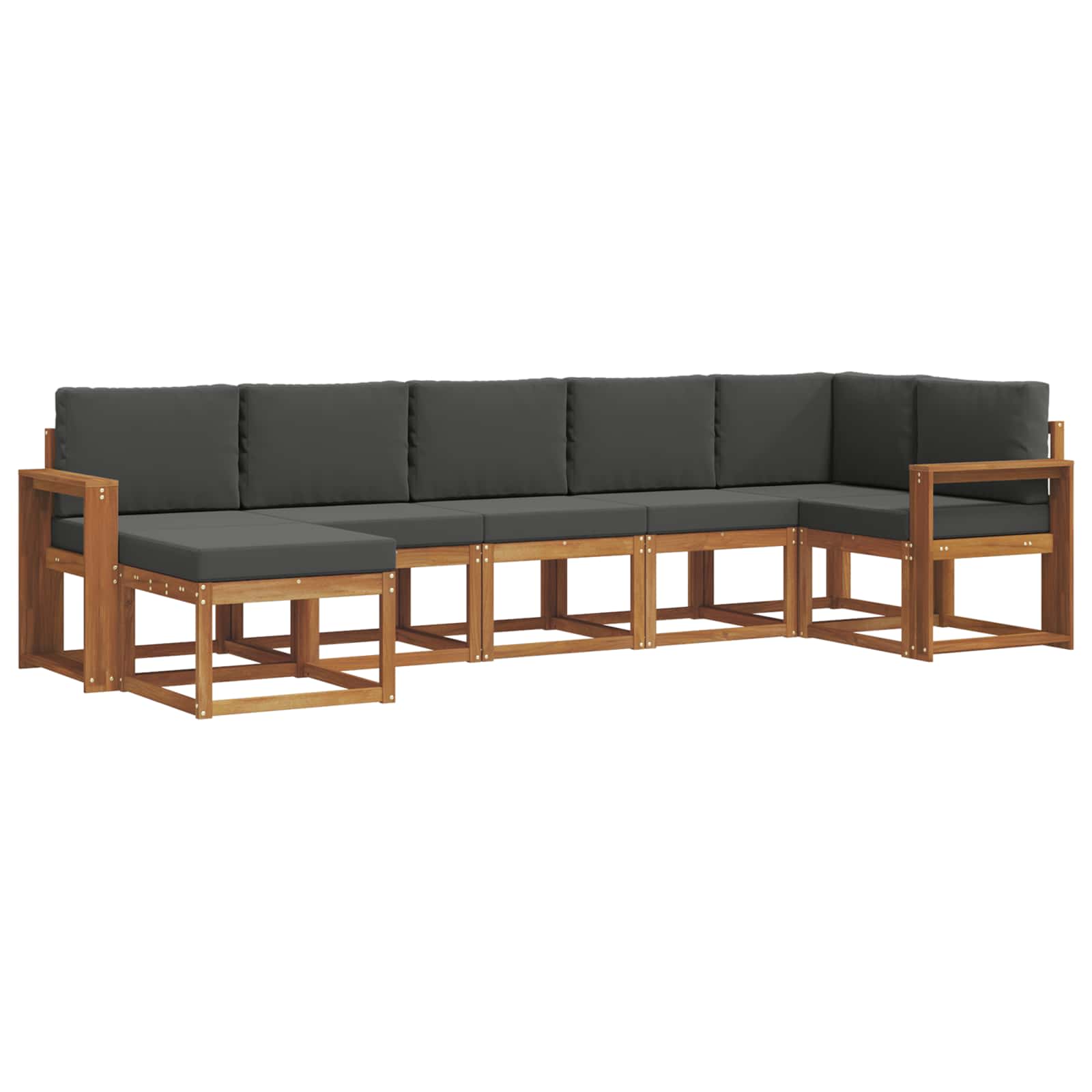 Ensemble de canapés d'extérieur 7 pcs Naturel et Anthracite - XIOS