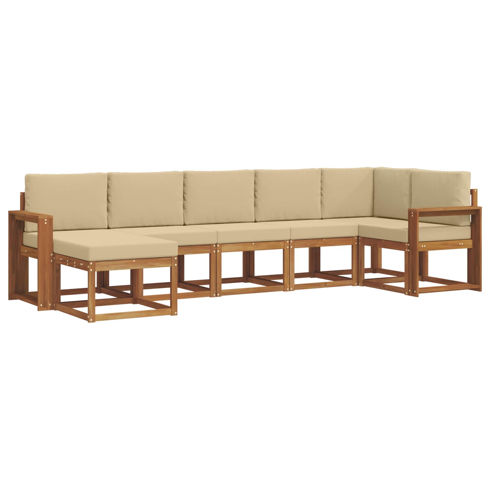 Ensemble de canapés d'extérieur 7 pcs Naturel et Beige - XIOS