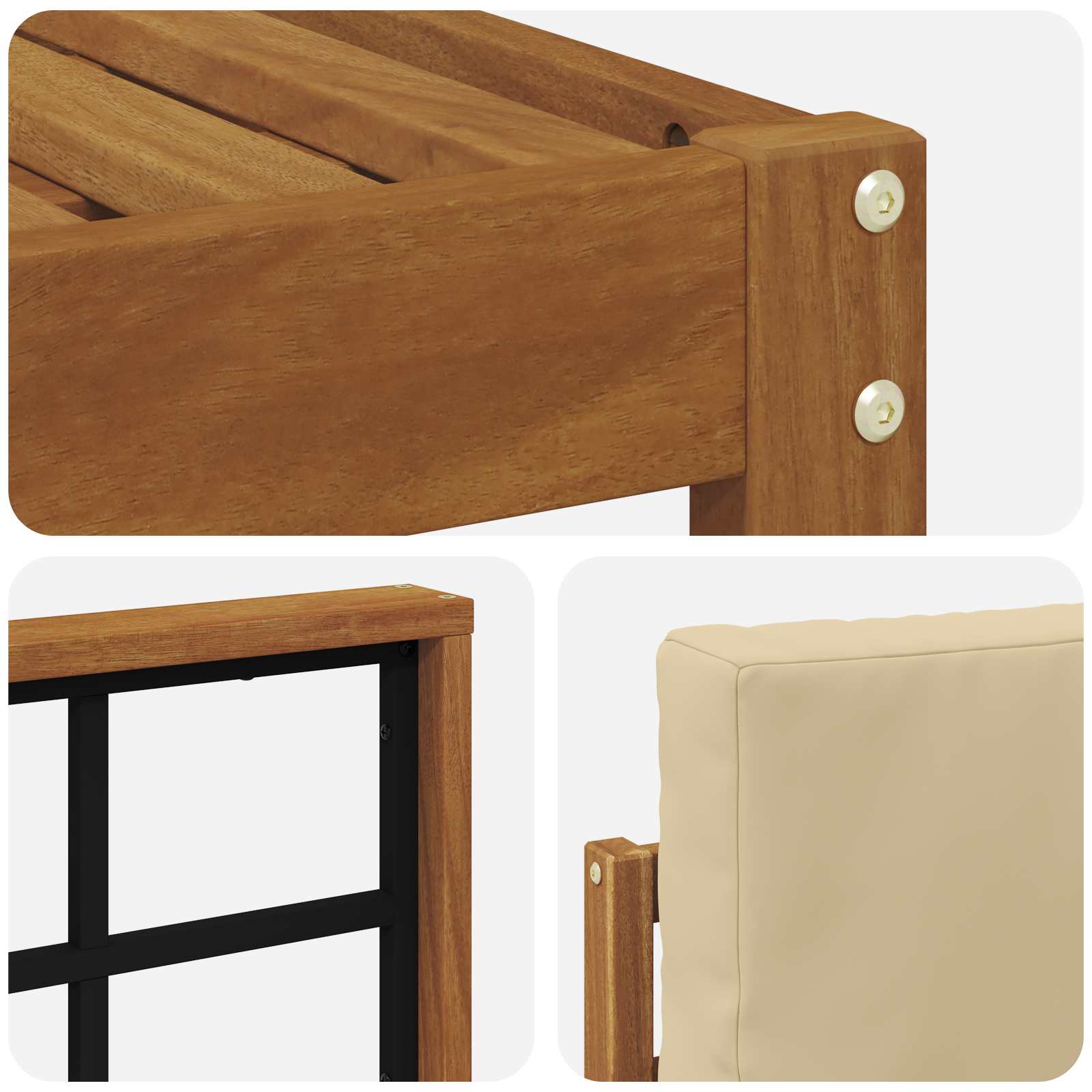 Ensemble de canapés d'extérieur 7 pcs Naturel et Beige - XIOS