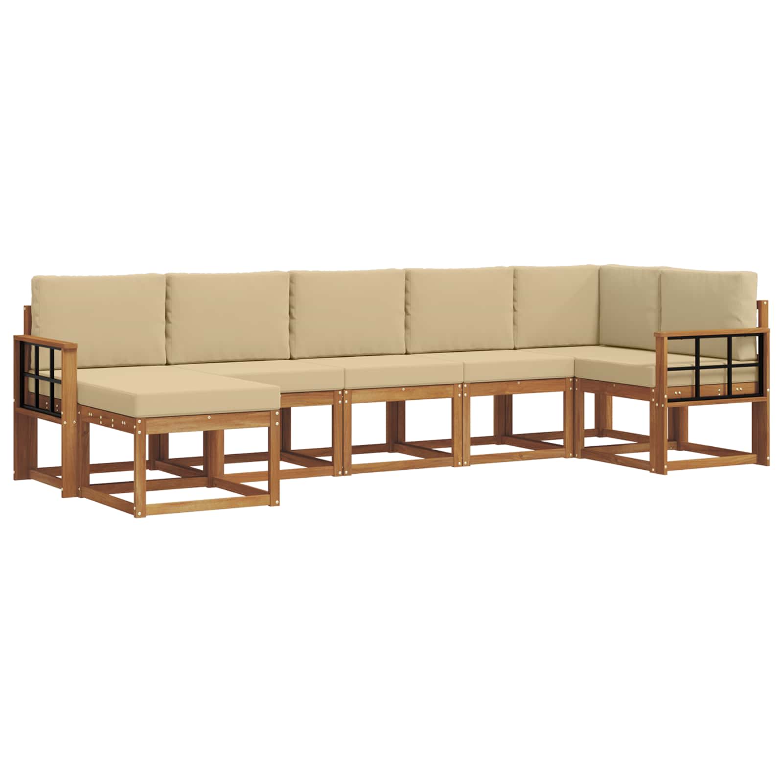 Ensemble de canapés d'extérieur 7 pcs Naturel et Beige - XIOS