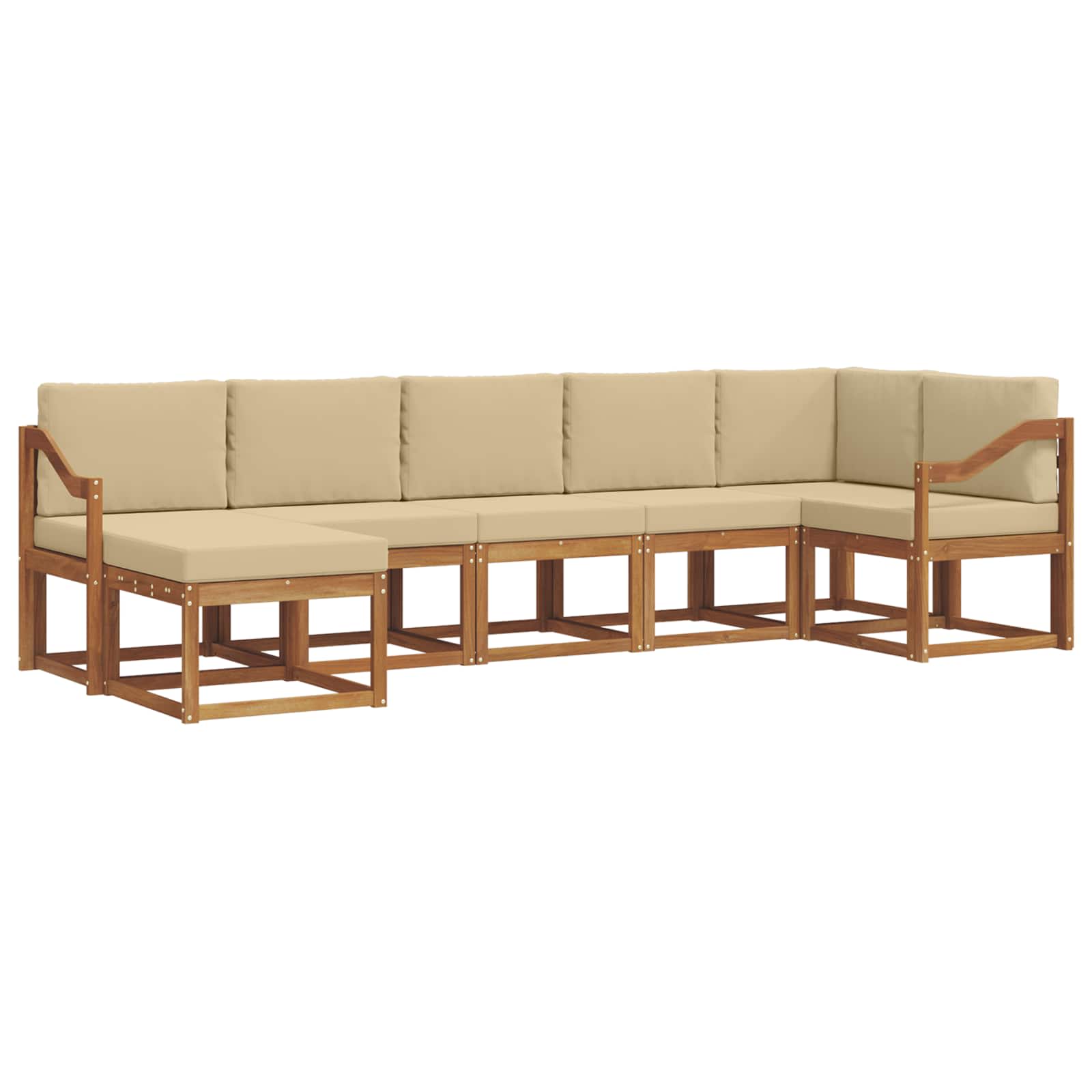 Ensemble de canapés d'extérieur 7 pcs Naturel et Beige - XIOS