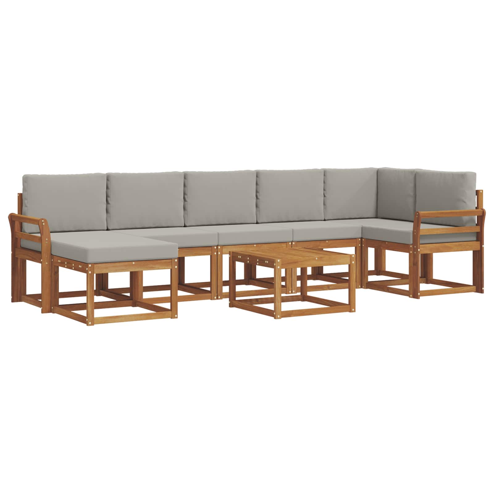 Ensemble de canapés d'extérieur 8 pcs Gris Naturel et Clair - XIOS